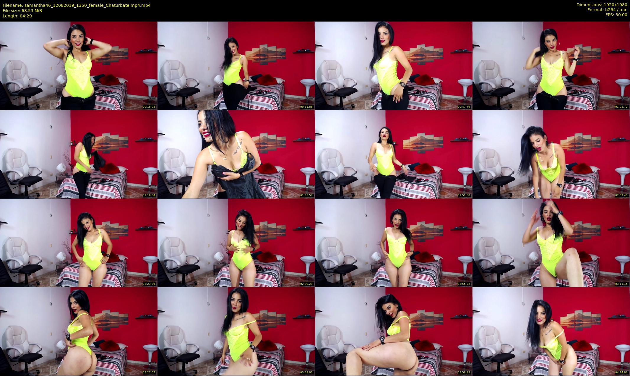 samantha46 — 5 minute Chaturbate female cam show recording, 1080p, Aug 12, 2019