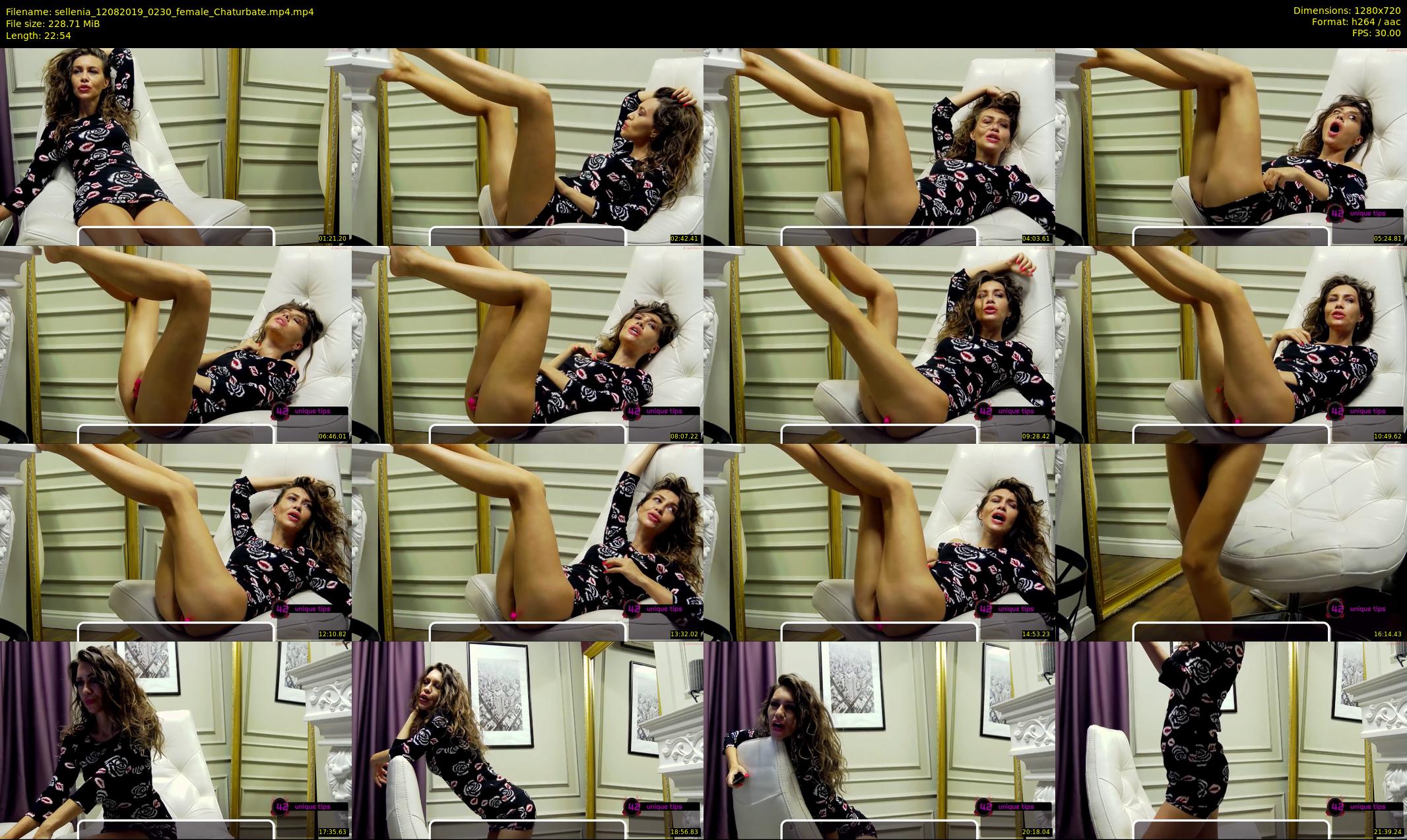 sellenia — 23 minute Chaturbate female cam show recording, 720p, Aug 12, 2019