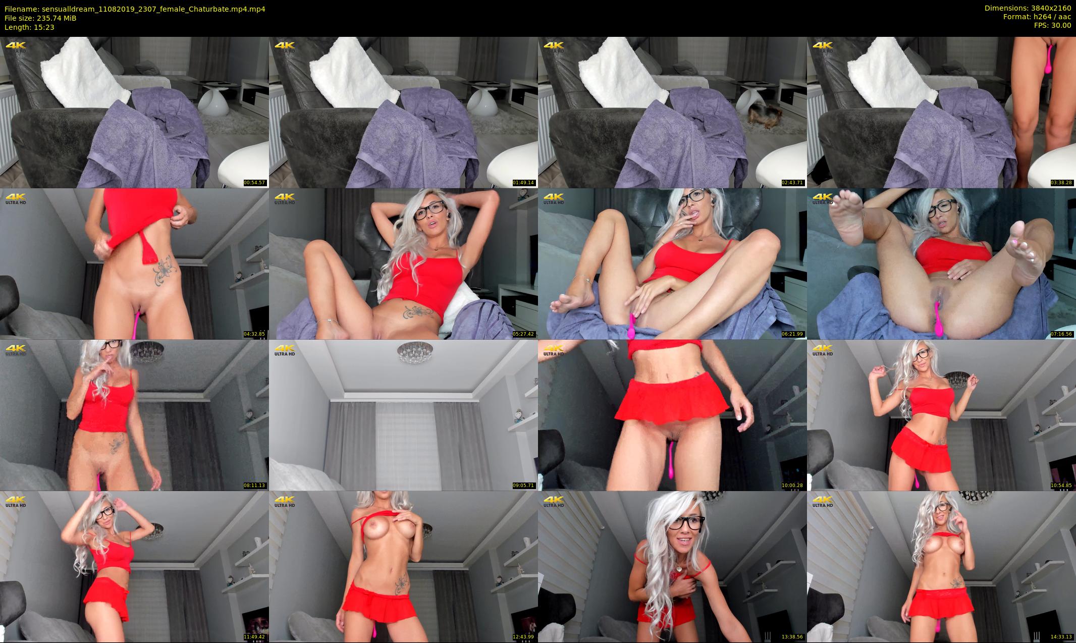 sensualldream — 16 minute Chaturbate female cam show recording, 4K, Aug 11, 2019