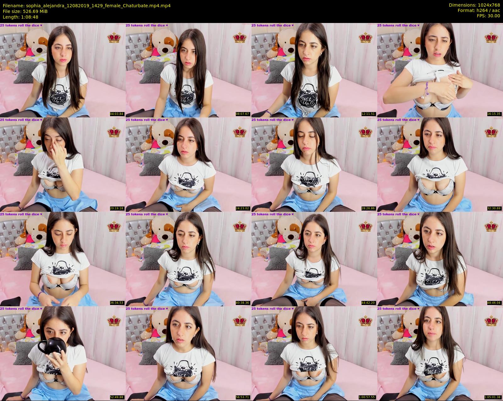 sophia_alejandra — 69 minute Chaturbate female cam show recording, 720p, Aug 12, 2019