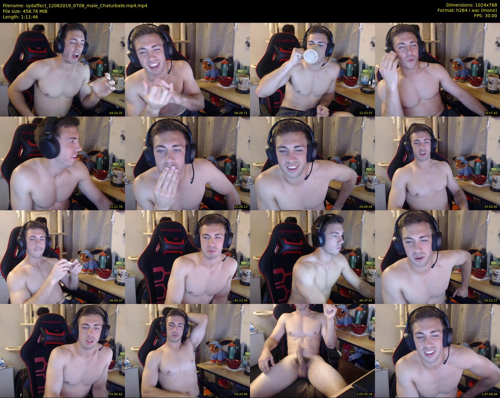sydaffect — 72 minute Chaturbate male cam show recording, 720p, Aug 12, 2019