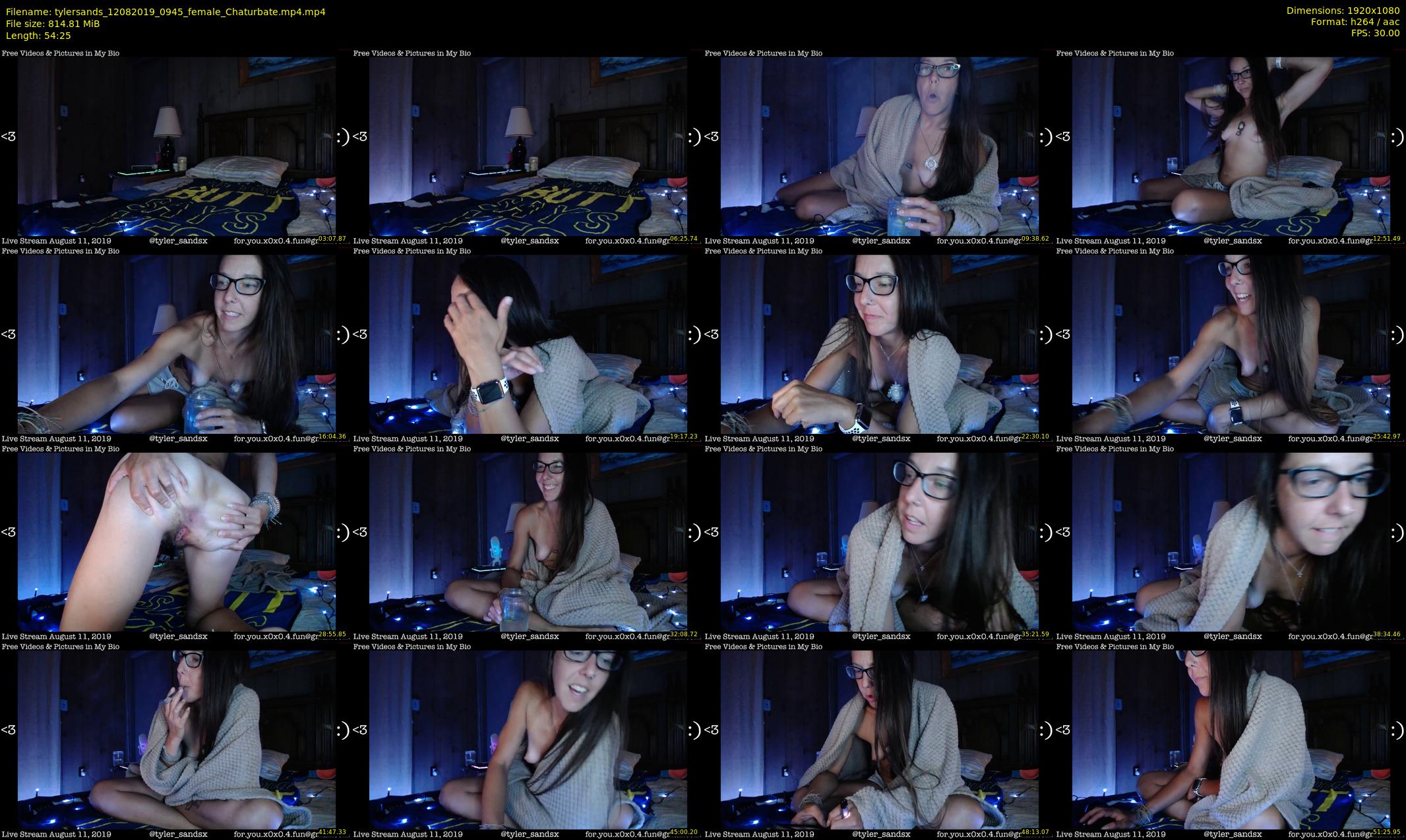 tylersands — 55 minute Chaturbate female cam show recording, 1080p, Aug 12, 2019