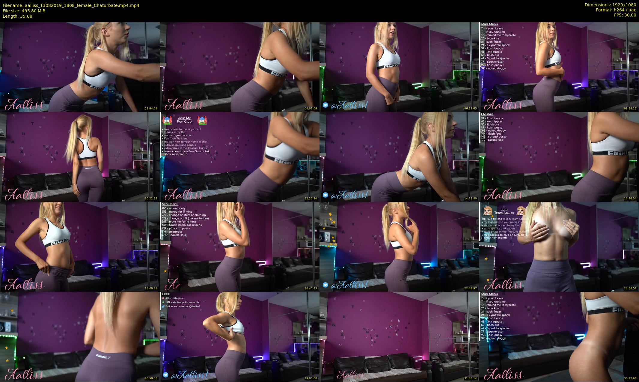 aalliss — 36 minute Chaturbate female cam show recording, 1080p, Aug 13, 2019