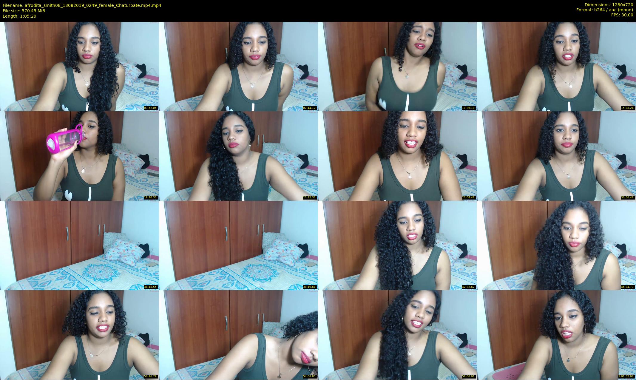 afrodita_smith08 — 66 minute Chaturbate female cam show recording, 720p, Aug 13, 2019
