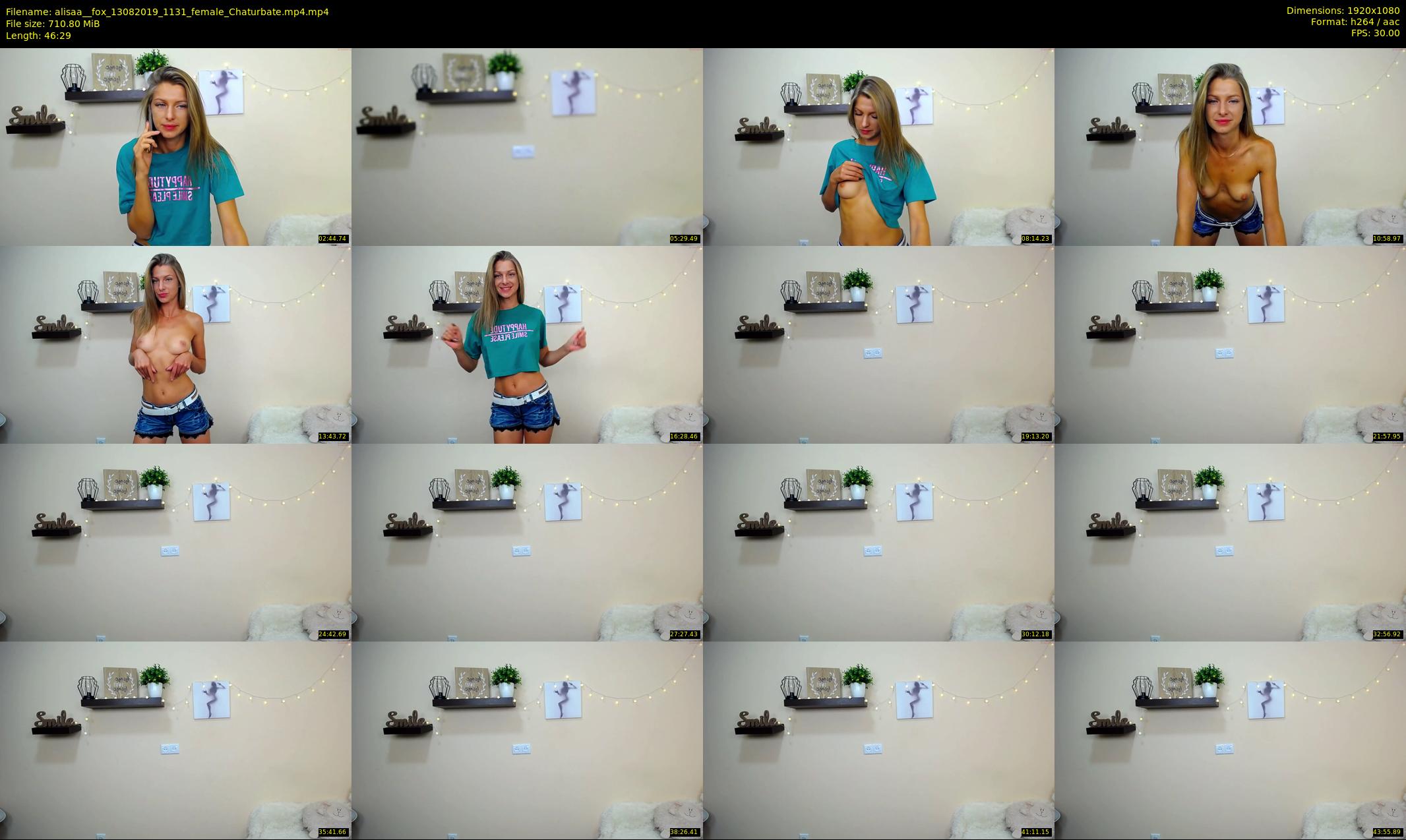 alisaa__fox — 47 minute Chaturbate female cam show recording, 1080p, Aug 13, 2019