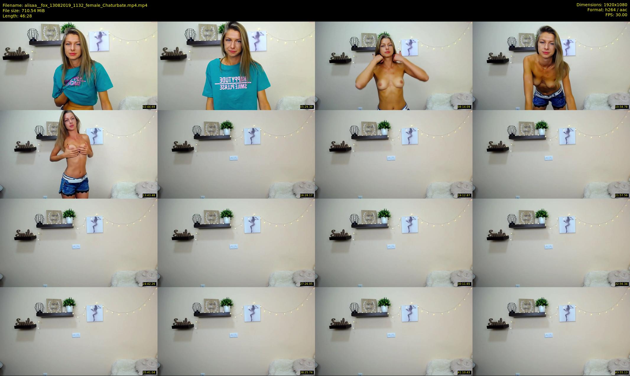 alisaa__fox — 47 minute Chaturbate female cam show recording, 1080p, Aug 13, 2019