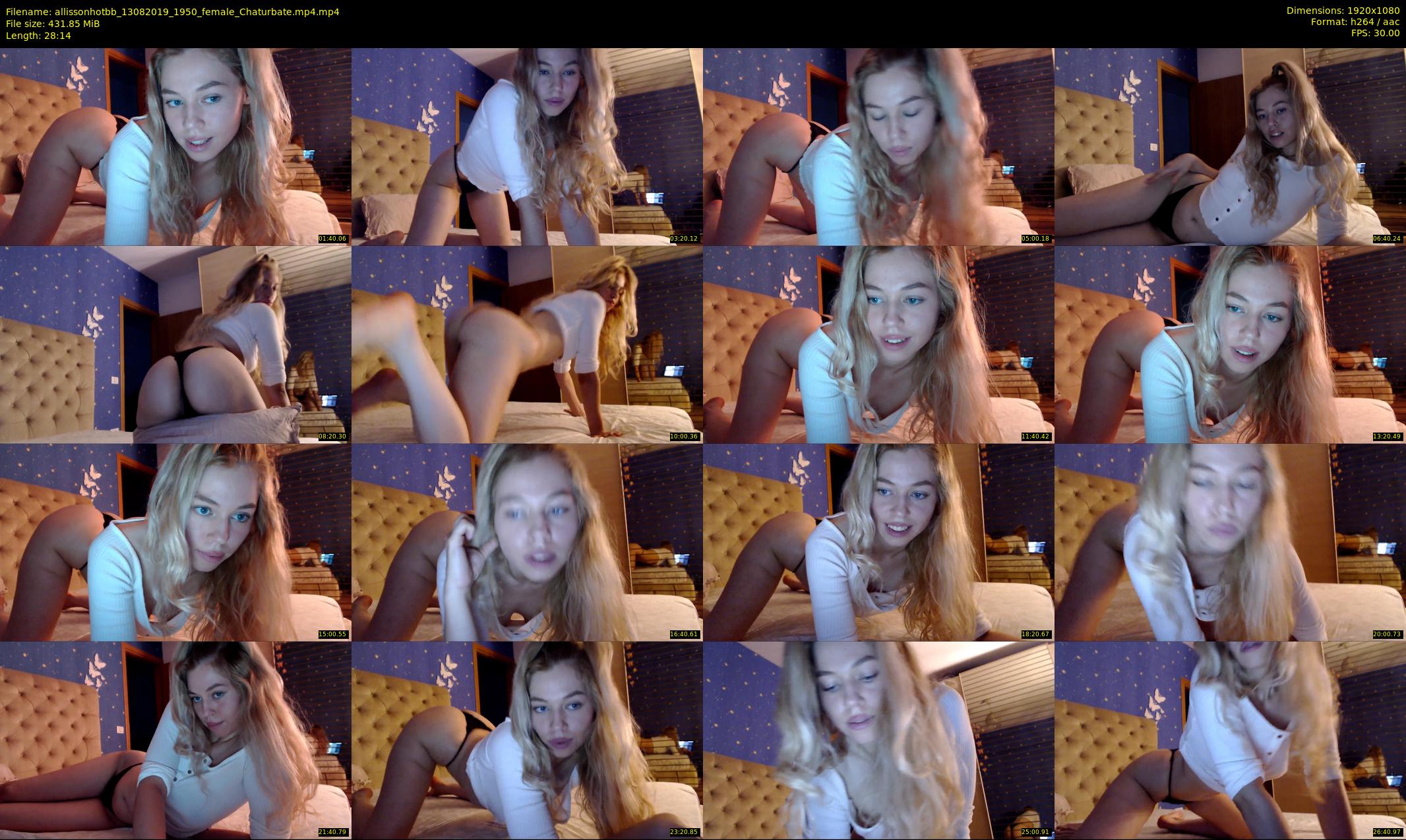 allissonhotbb — 29 minute Chaturbate female cam show recording, 1080p, Aug 13, 2019