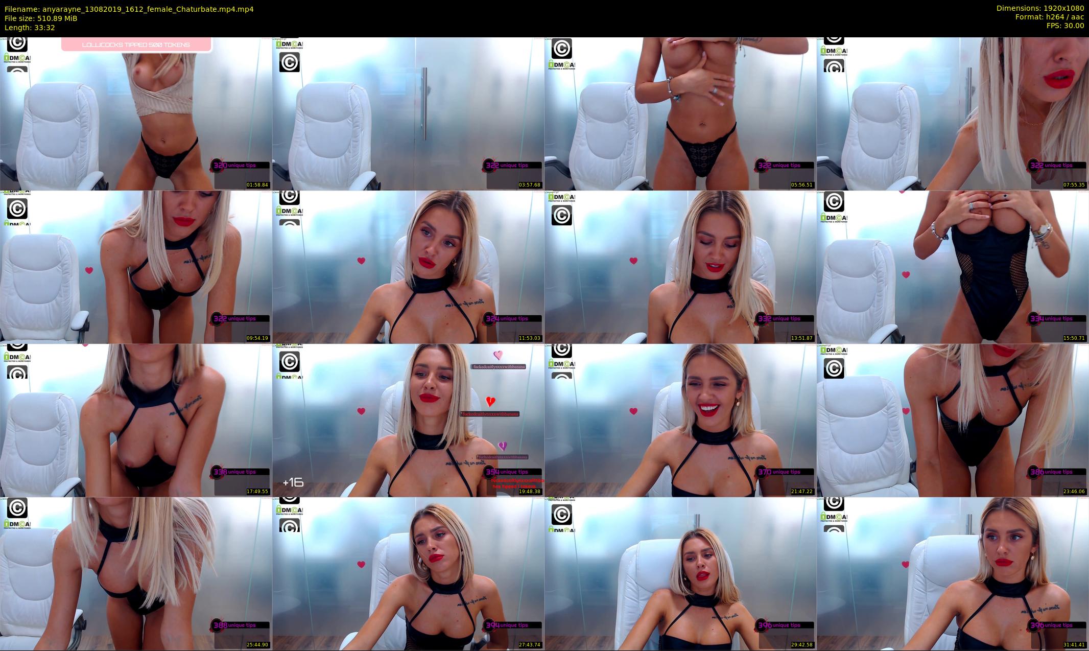 anyarayne — 34 minute Chaturbate female cam show recording, 1080p, Aug 13, 2019
