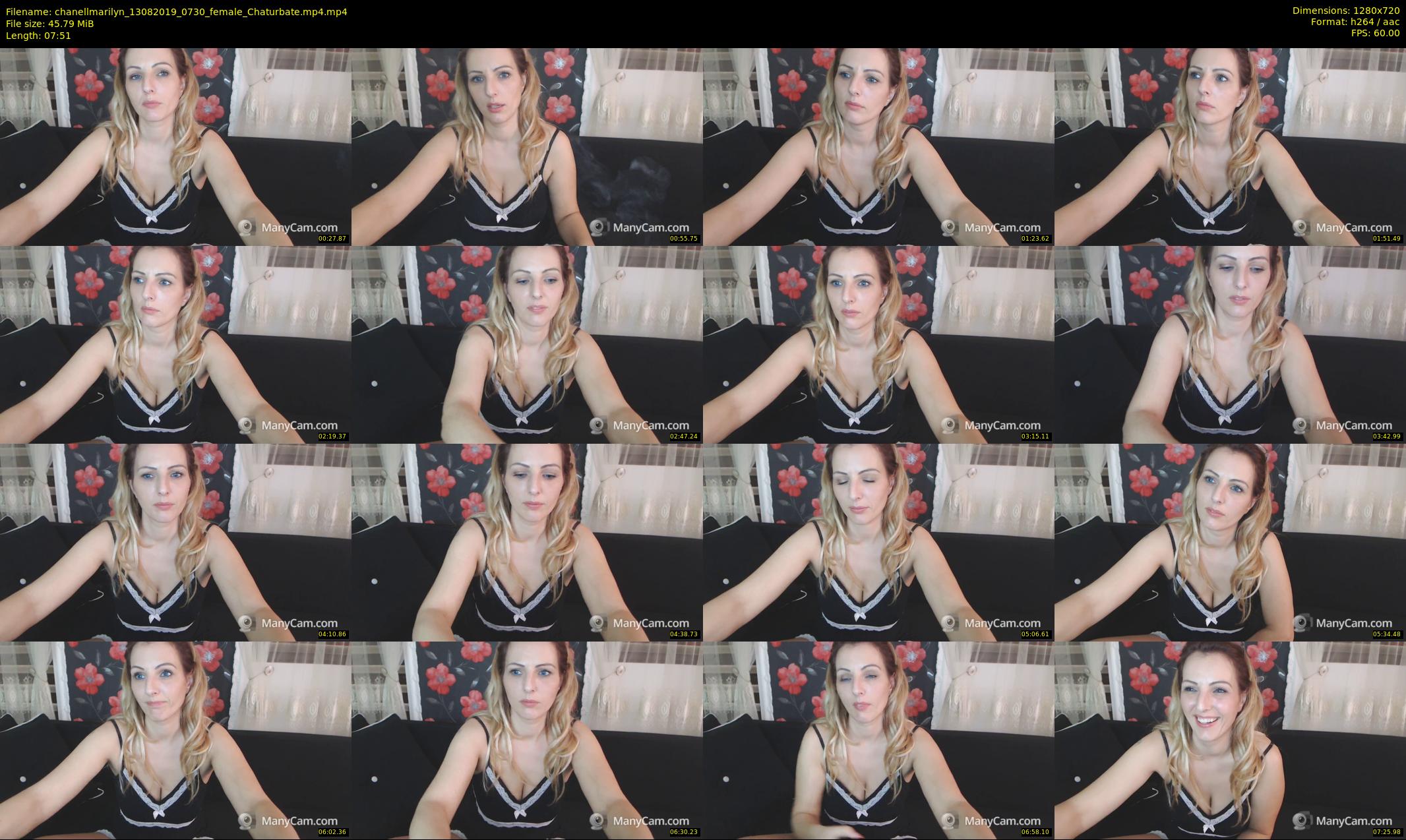 chanellmarilyn — 8 minute Chaturbate female cam show recording, 720p, Aug 13, 2019