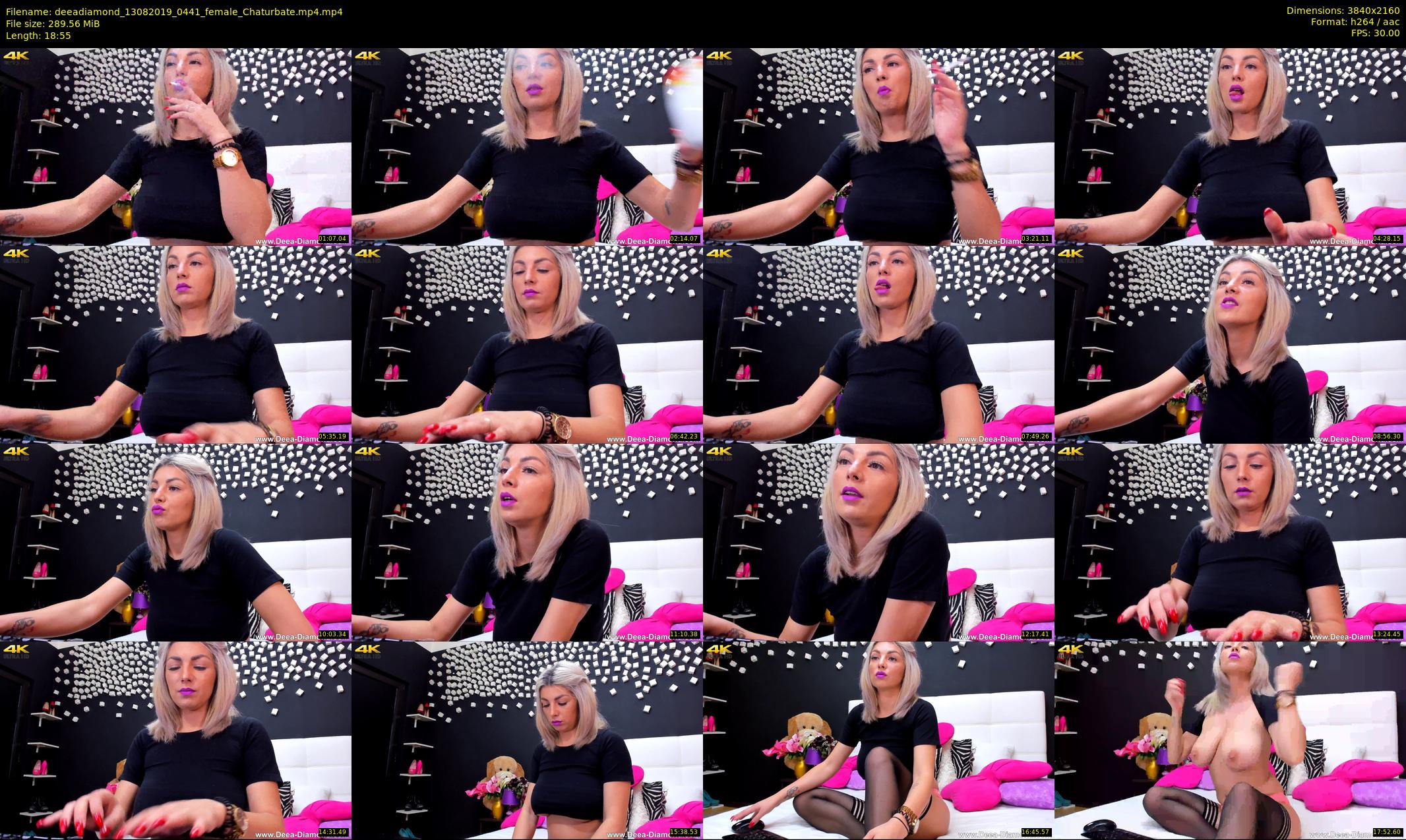 deeadiamond — 19 minute Chaturbate female cam show recording, 4K, Aug 13, 2019