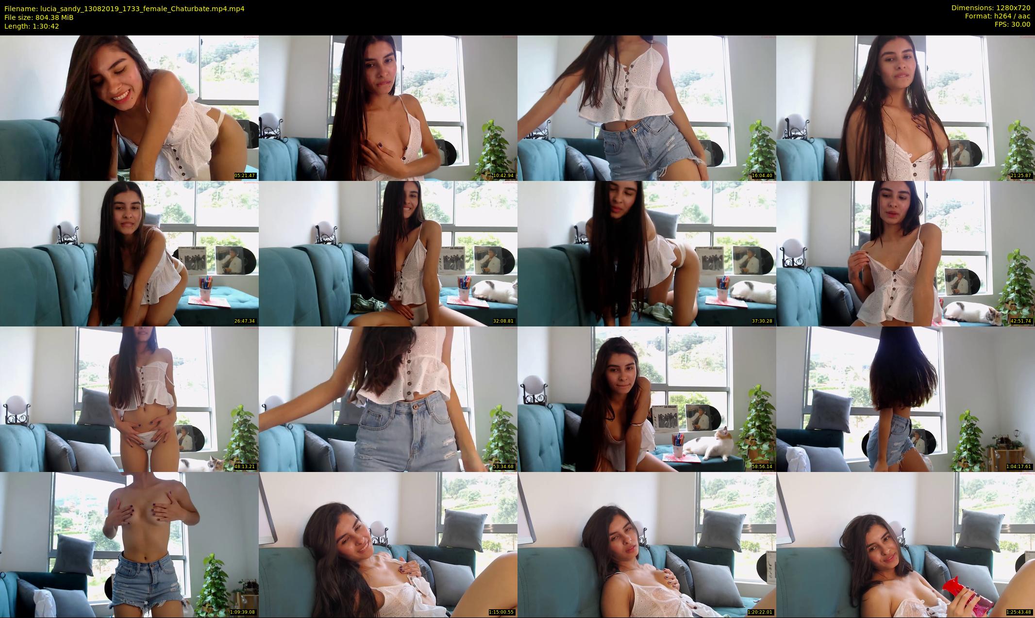 lucia_sandy — 91 minute Chaturbate female cam show recording, 720p, Aug 13, 2019