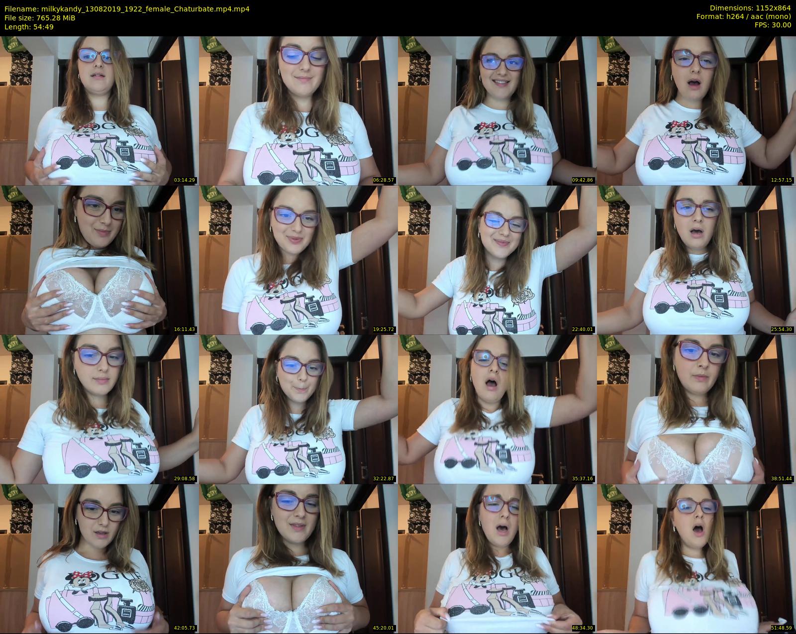 milkykandy — 55 minute Chaturbate female cam show recording, 720p, Aug 13, 2019