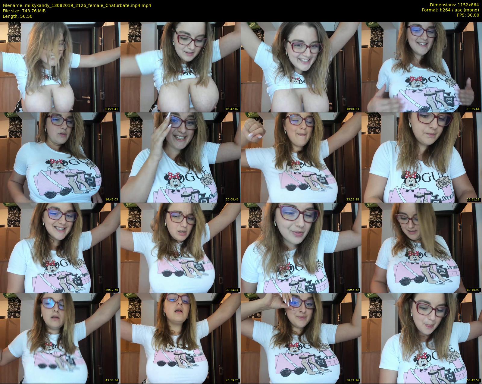 milkykandy — 57 minute Chaturbate female cam show recording, 720p, Aug 13, 2019