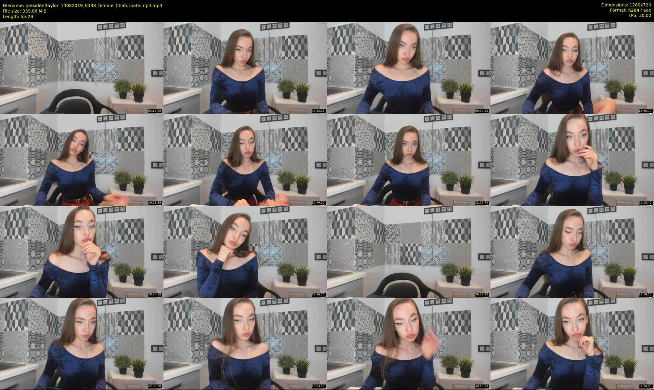 presidenttaylor — 56 minute Chaturbate female cam show recording, 720p, Aug 14, 2019