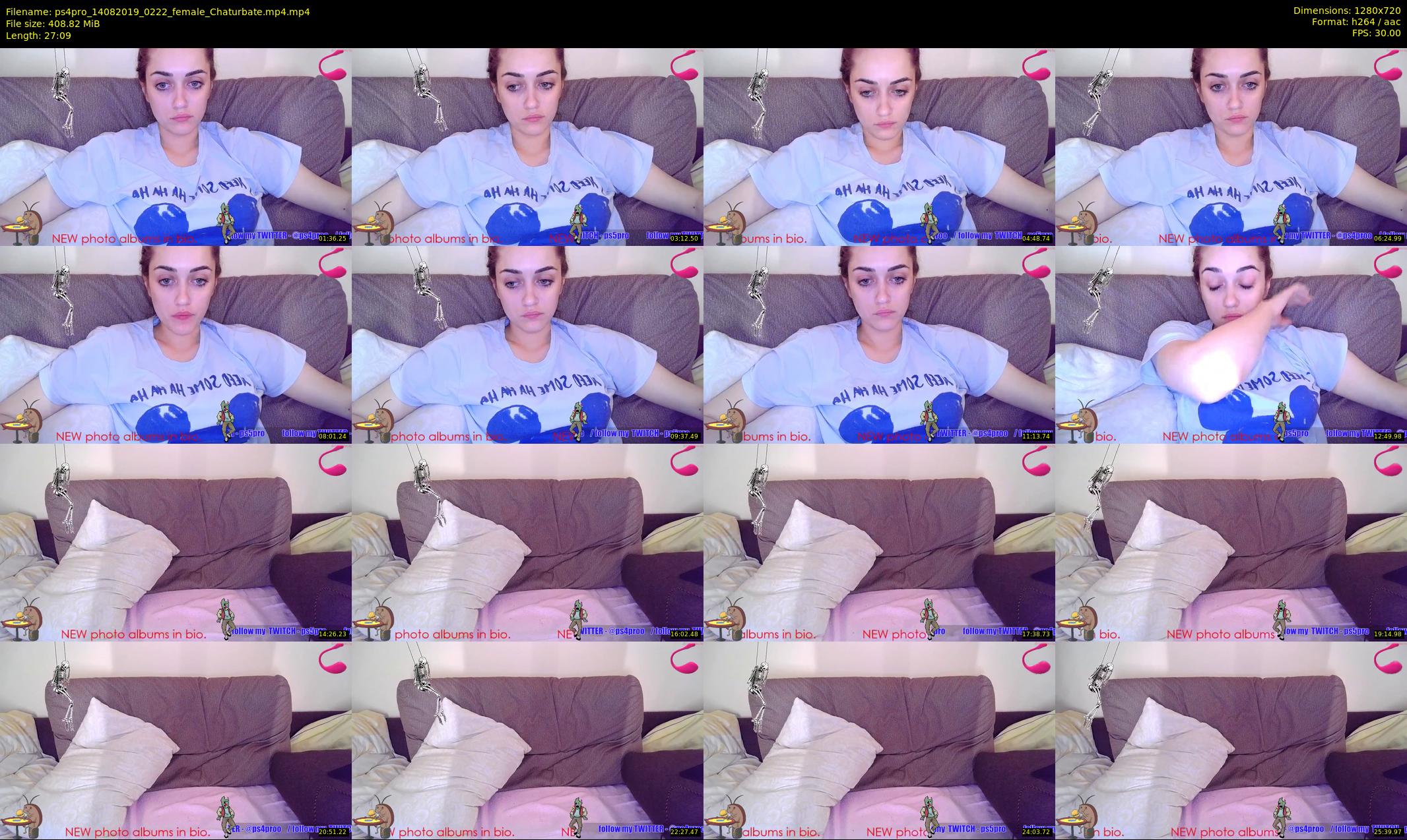 ps4pro — 28 minute Chaturbate female cam show recording, 720p, Aug 14, 2019