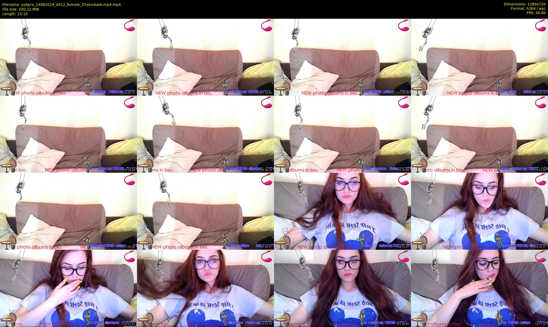 ps4pro — 14 minute Chaturbate female cam show recording, 720p, Aug 14, 2019