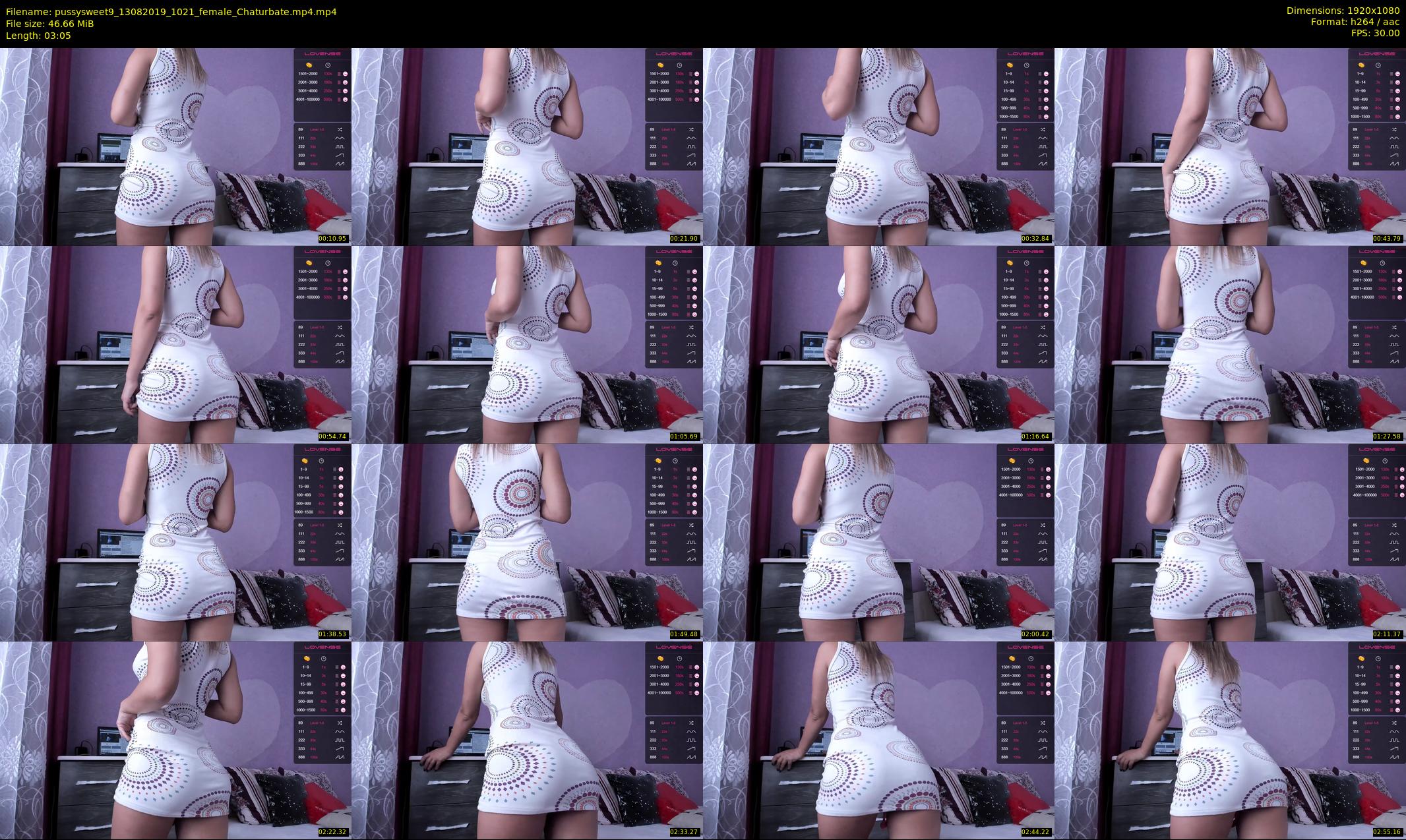 pussysweet9 — 4 minute Chaturbate female cam show recording, 1080p, Aug 13, 2019