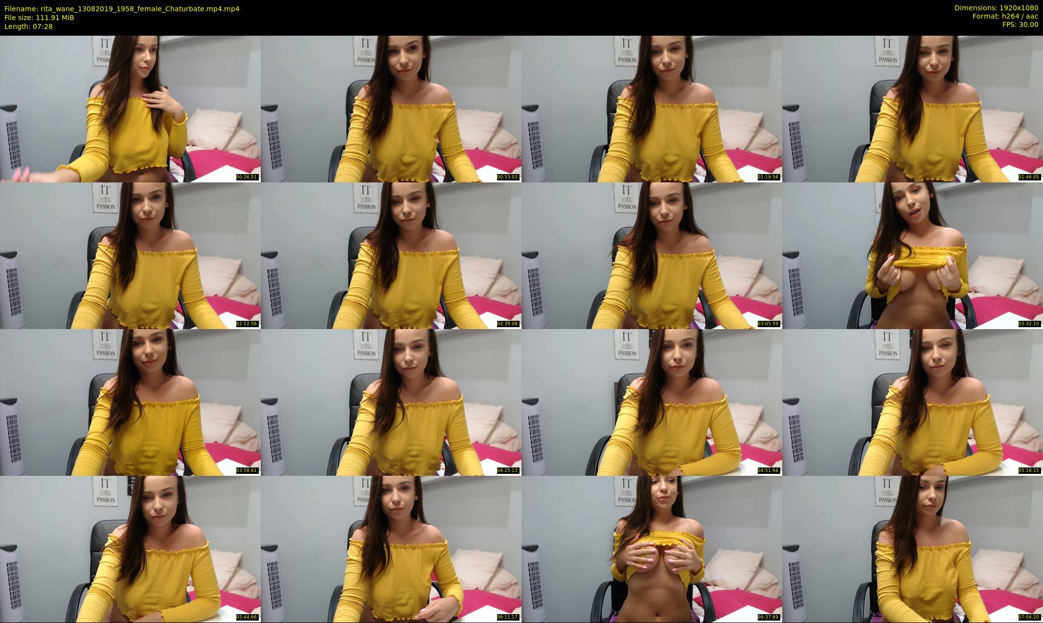 rita_wane — 8 minute Chaturbate female cam show recording, 1080p, Aug 13, 2019