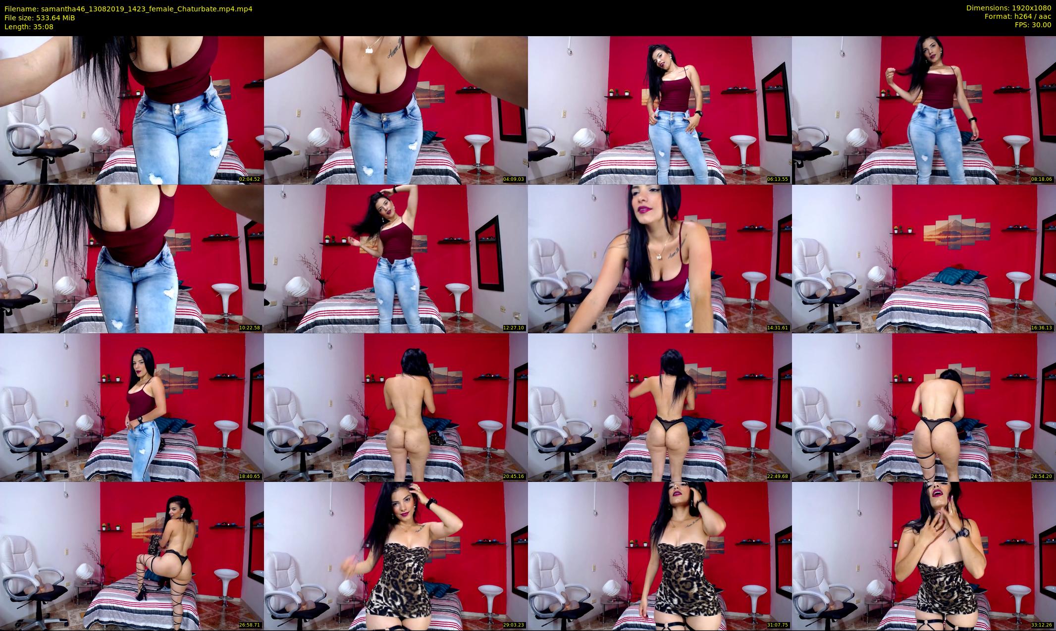 samantha46 — 36 minute Chaturbate female cam show recording, 1080p, Aug 13, 2019
