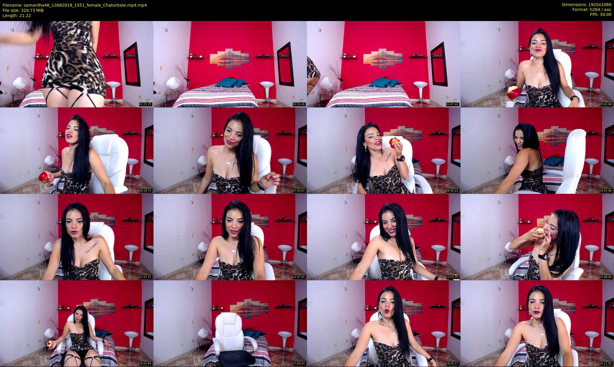 samantha46 — 22 minute Chaturbate female cam show recording, 1080p, Aug 13, 2019