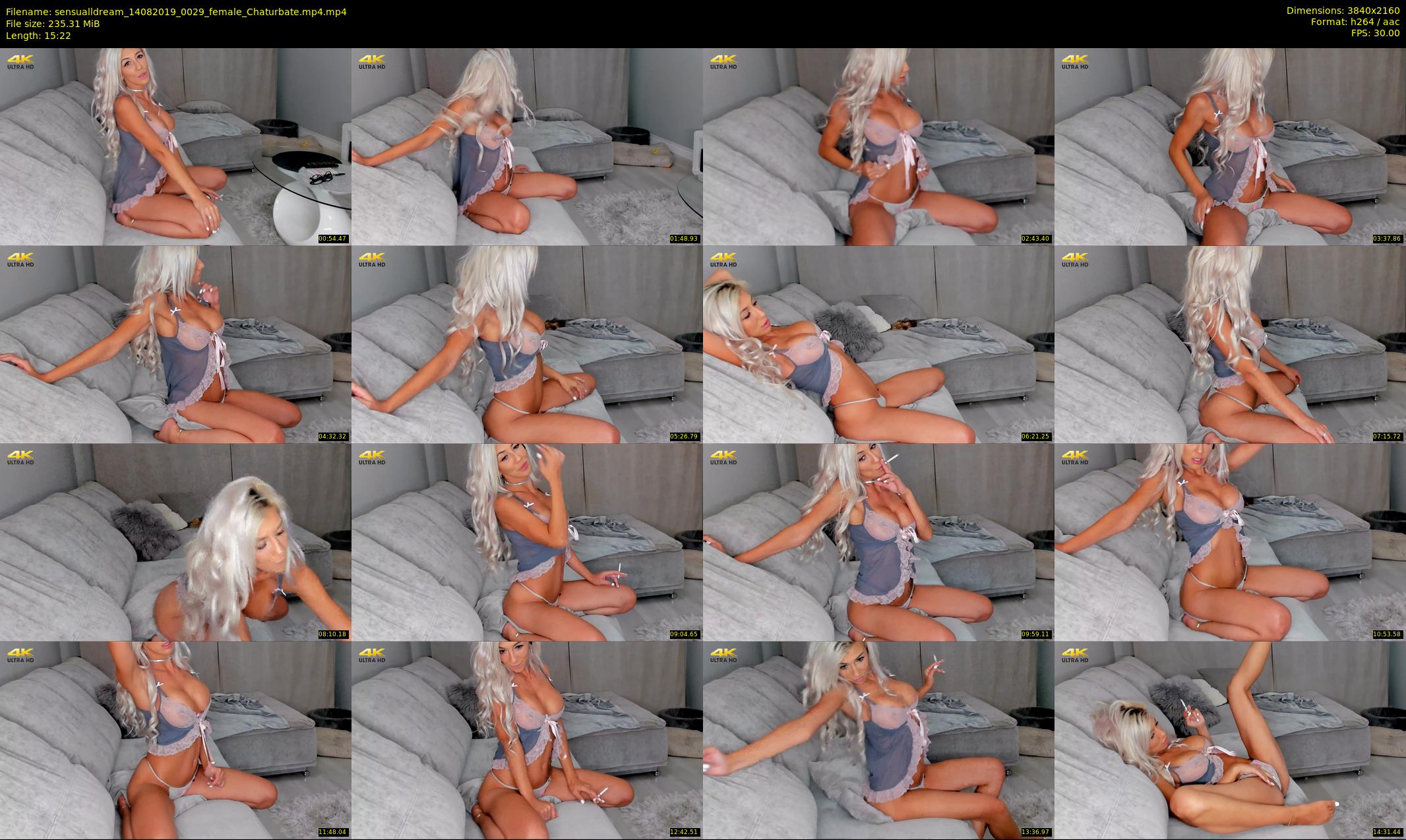 sensualldream — 16 minute Chaturbate female cam show recording, 4K, Aug 14, 2019