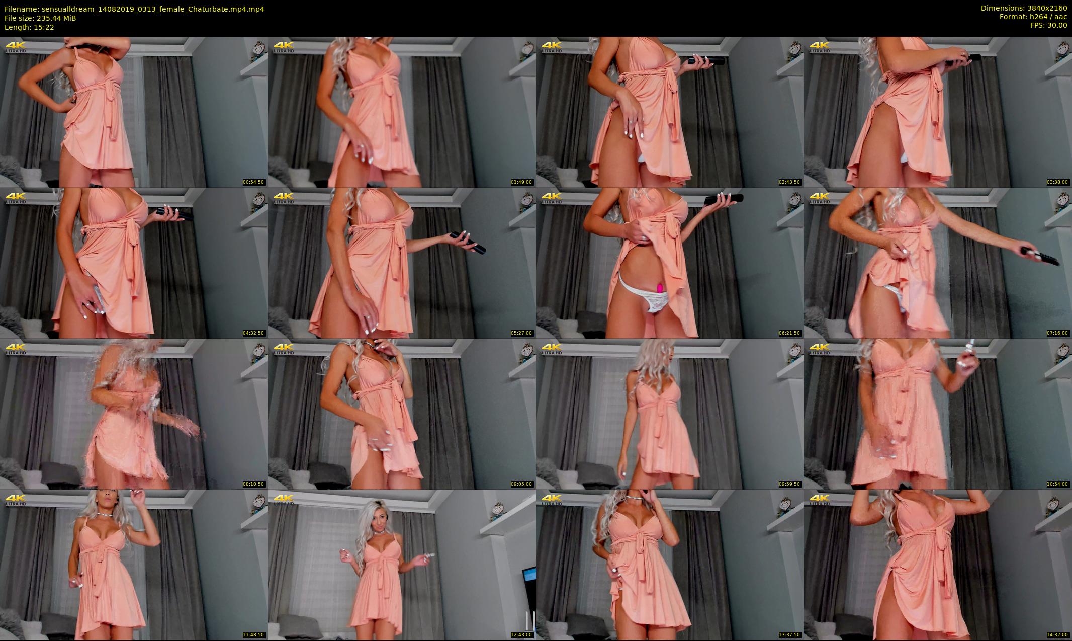 sensualldream — 16 minute Chaturbate female cam show recording, 4K, Aug 14, 2019