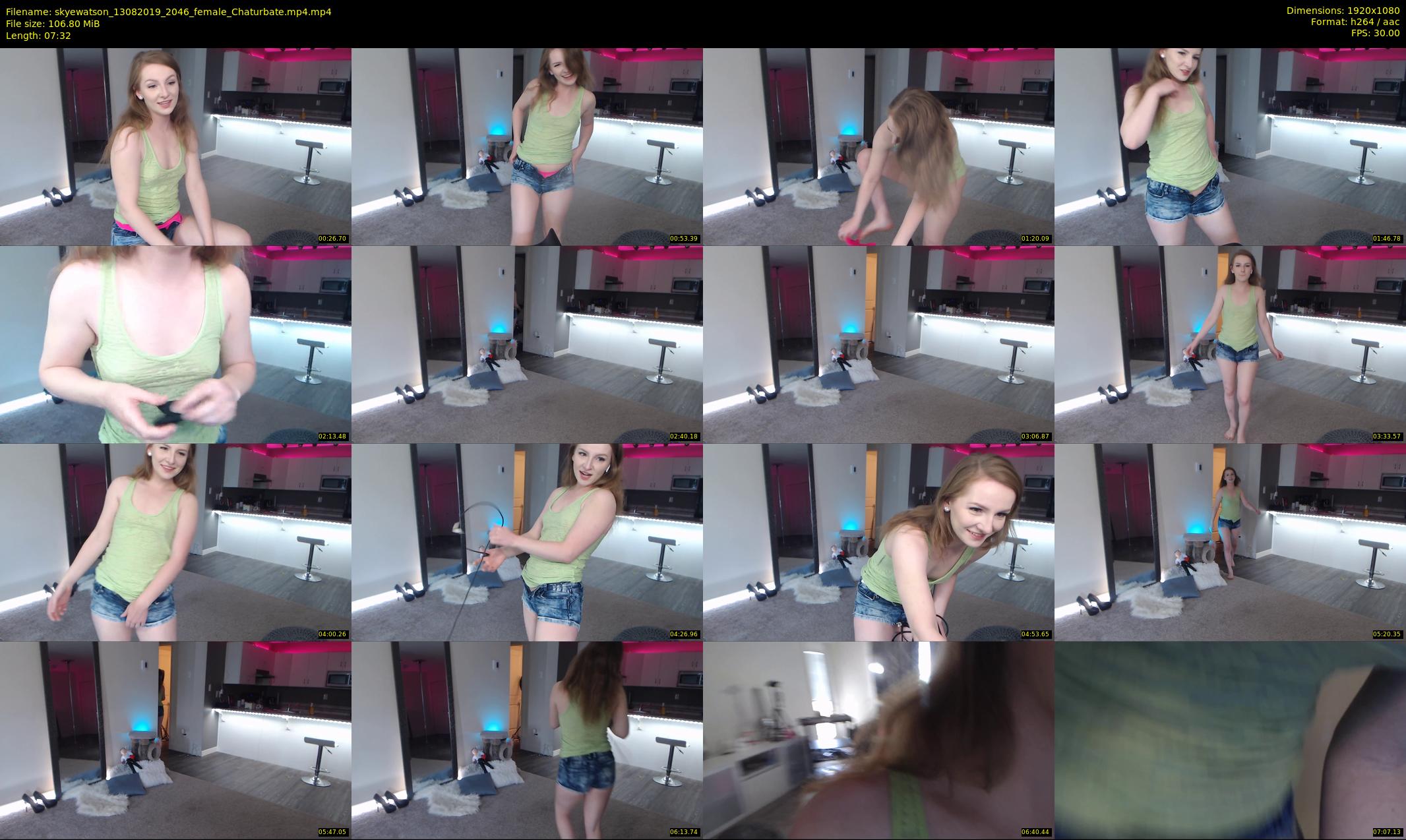 skyewatson — 8 minute Chaturbate female cam show recording, 1080p, Aug 13, 2019