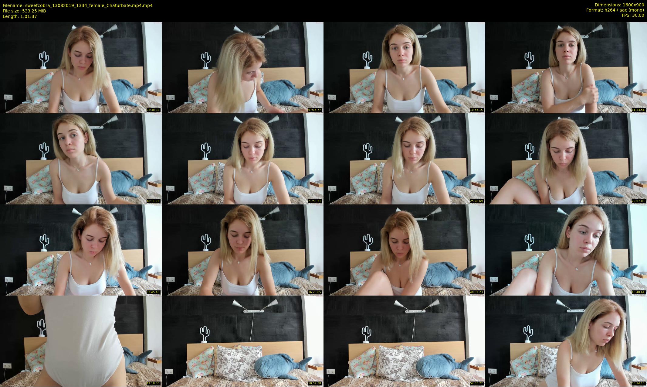sweetcobra — 62 minute Chaturbate female cam show recording, 720p, Aug 13, 2019
