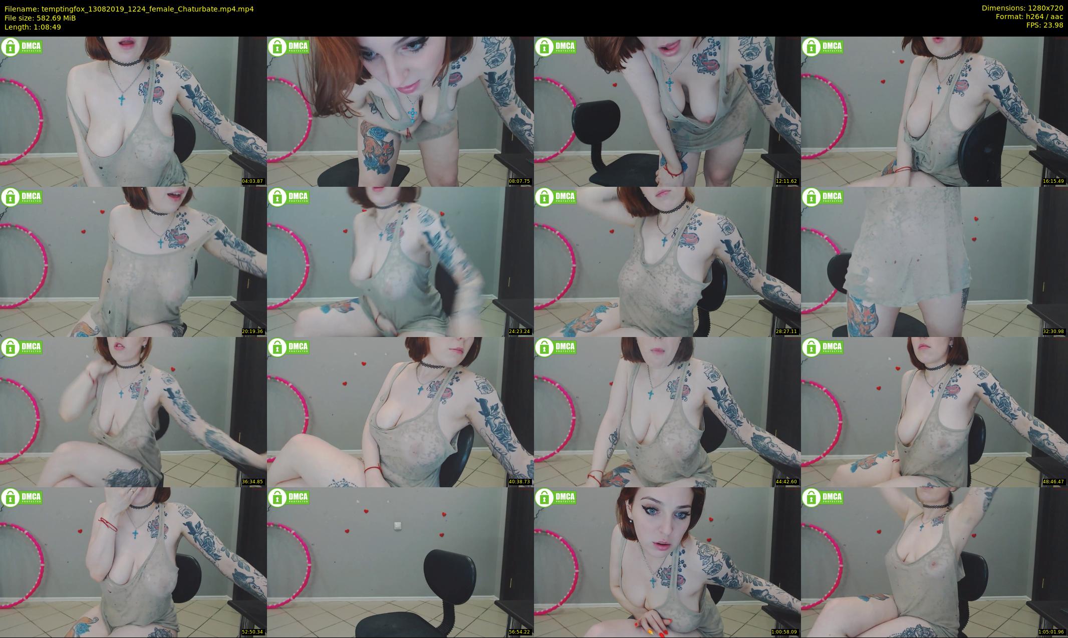 temptingfox — 69 minute Chaturbate female cam show recording, 720p, Aug 13, 2019