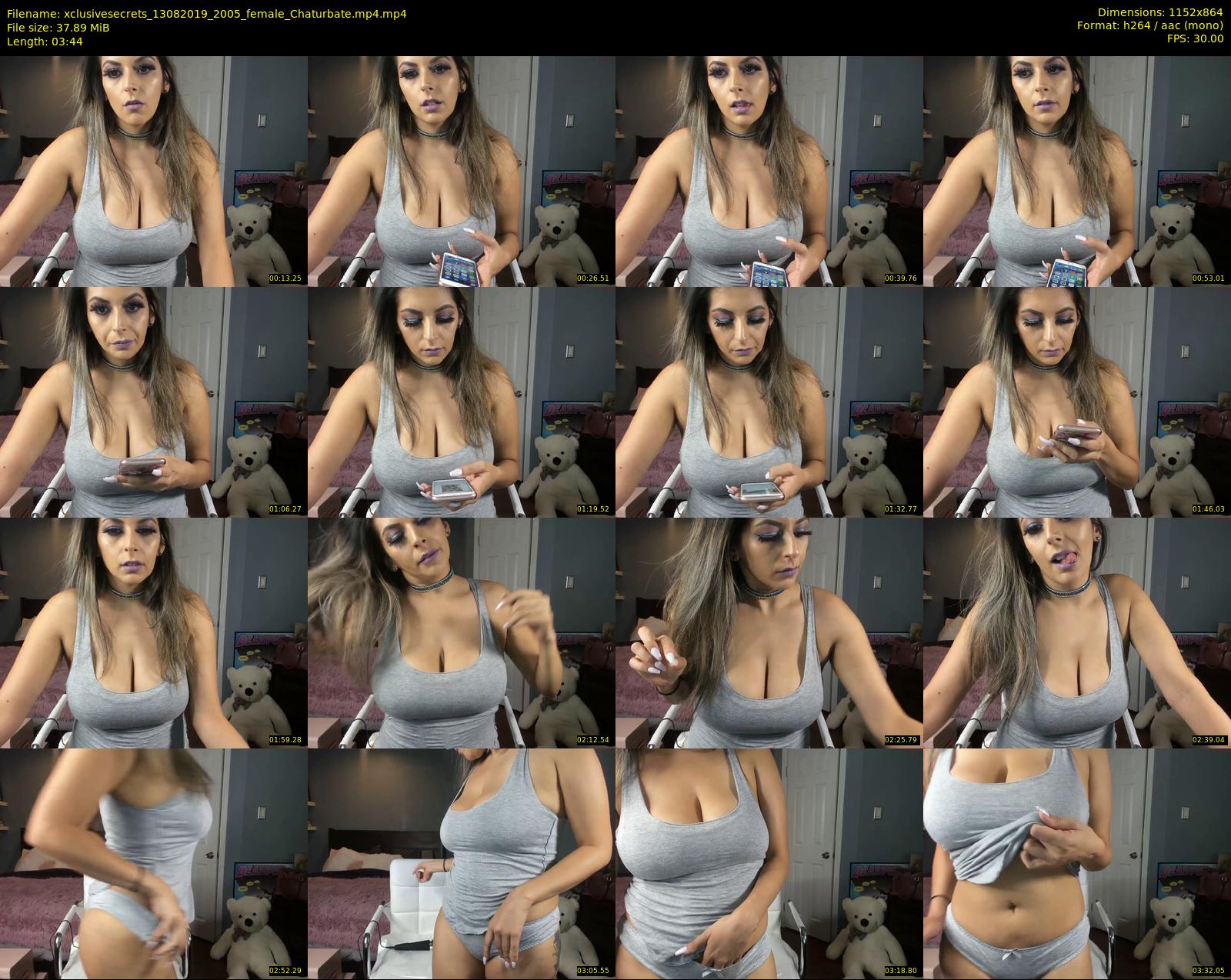 xclusivesecrets — 4 minute Chaturbate female cam show recording, 720p, Aug 13, 2019