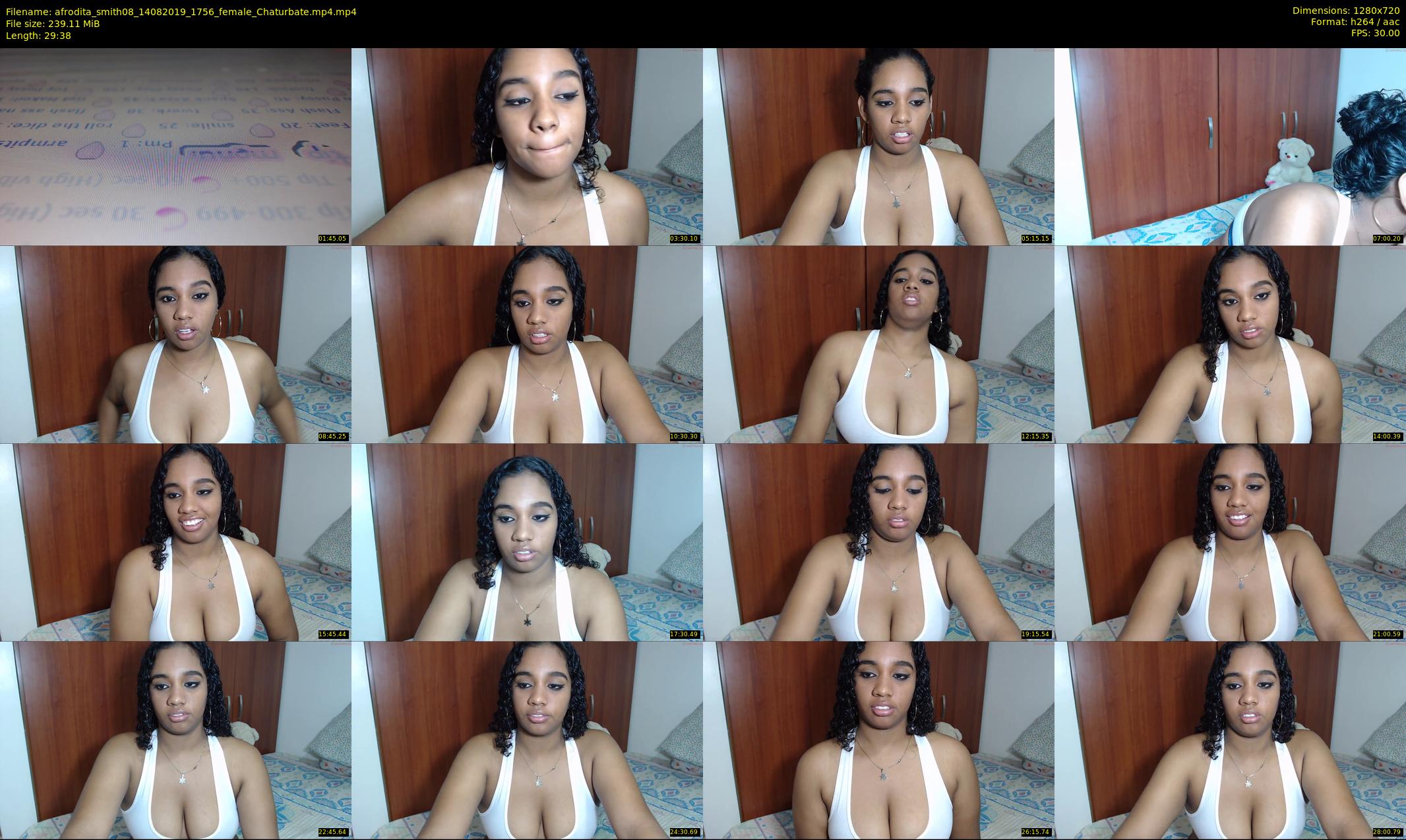 afrodita_smith08 — 30 minute Chaturbate female cam show recording, 720p, Aug 14, 2019