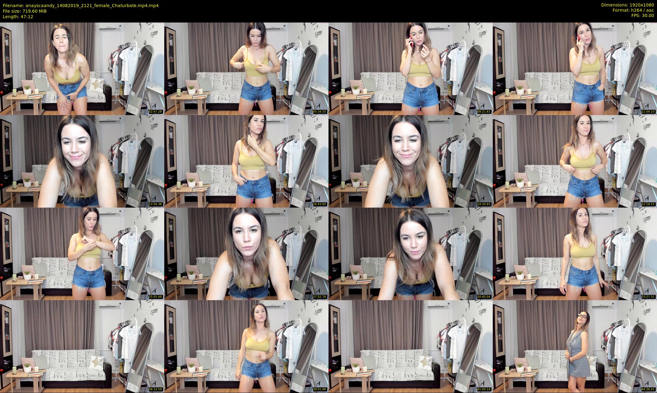 anayscaandy — 48 minute Chaturbate female cam show recording, 1080p, Aug 14, 2019