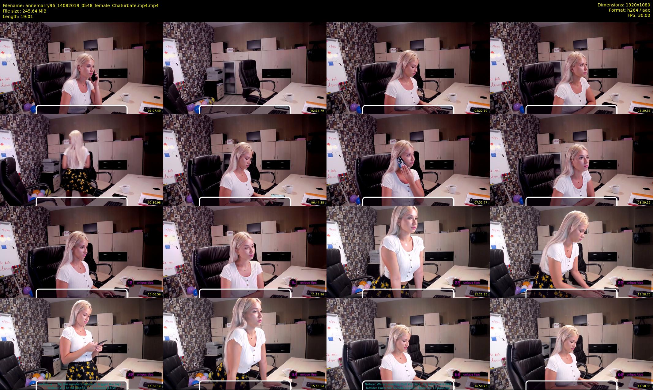annemarry96 — 20 minute Chaturbate female cam show recording, 1080p, Aug 14, 2019