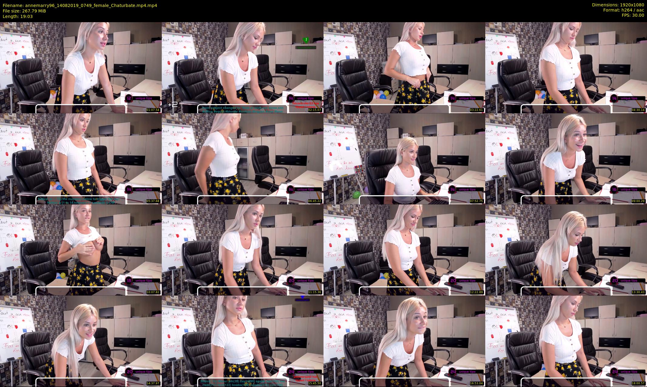 annemarry96 — 20 minute Chaturbate female cam show recording, 1080p, Aug 14, 2019