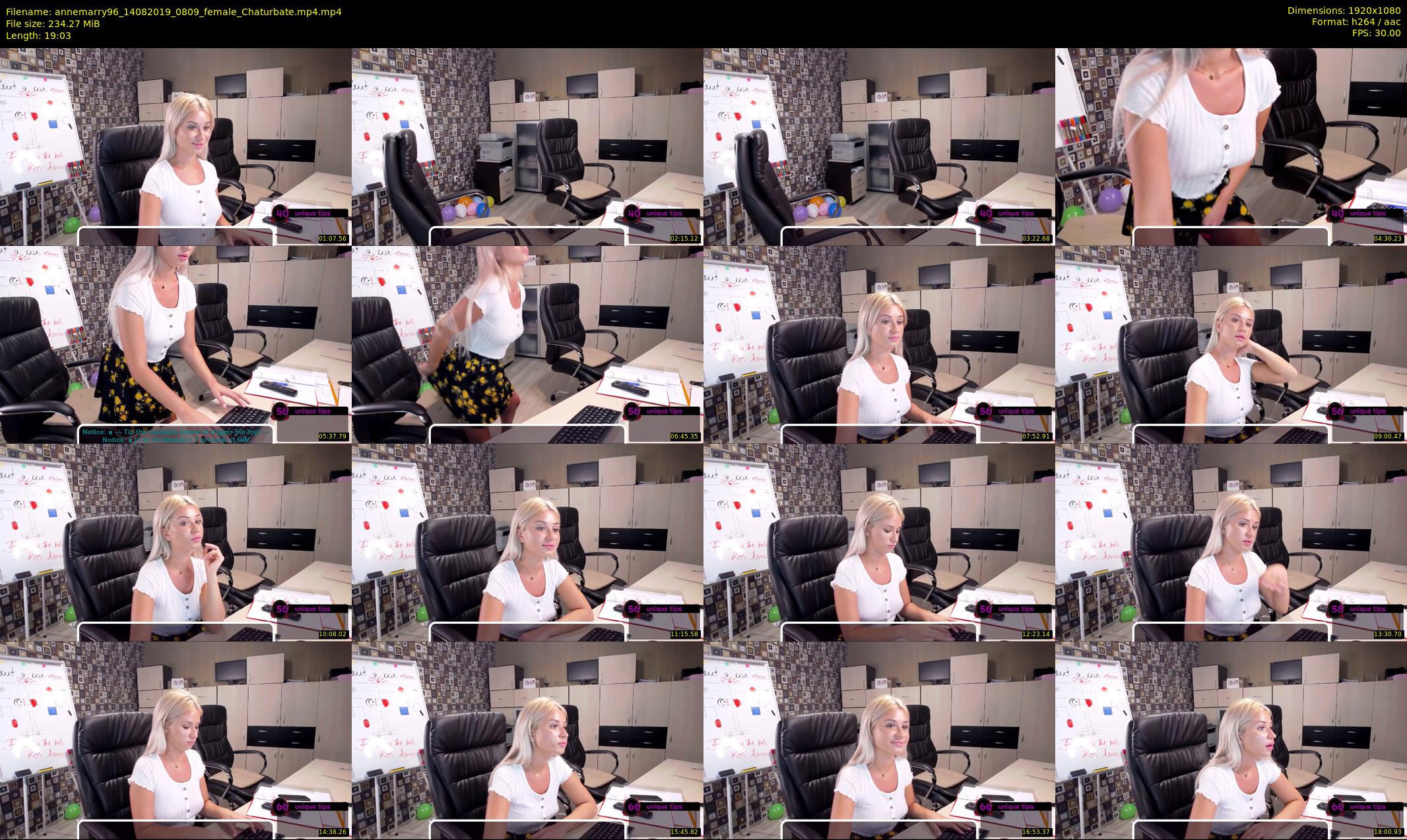 annemarry96 — 20 minute Chaturbate female cam show recording, 1080p, Aug 14, 2019