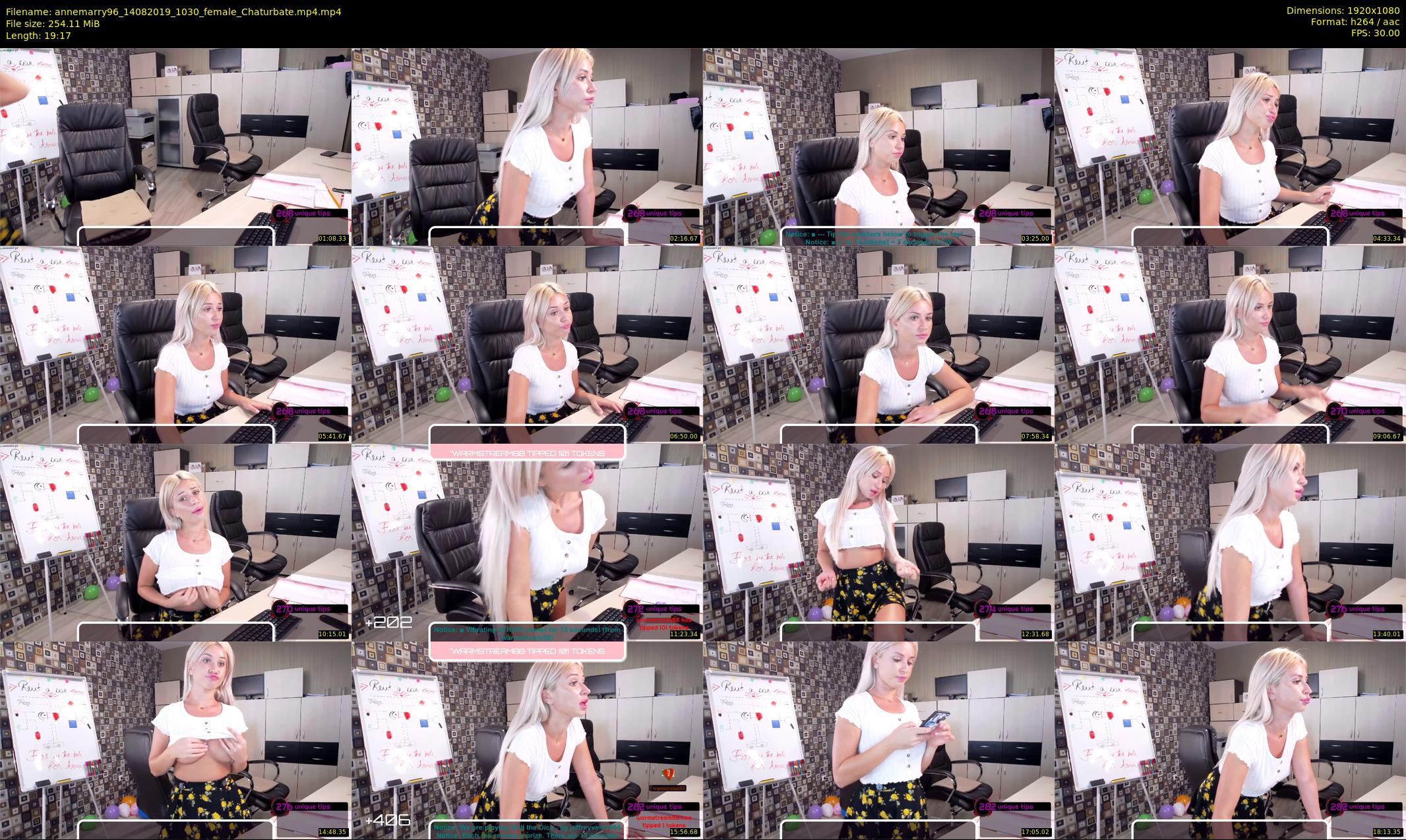 annemarry96 — 20 minute Chaturbate female cam show recording, 1080p, Aug 14, 2019