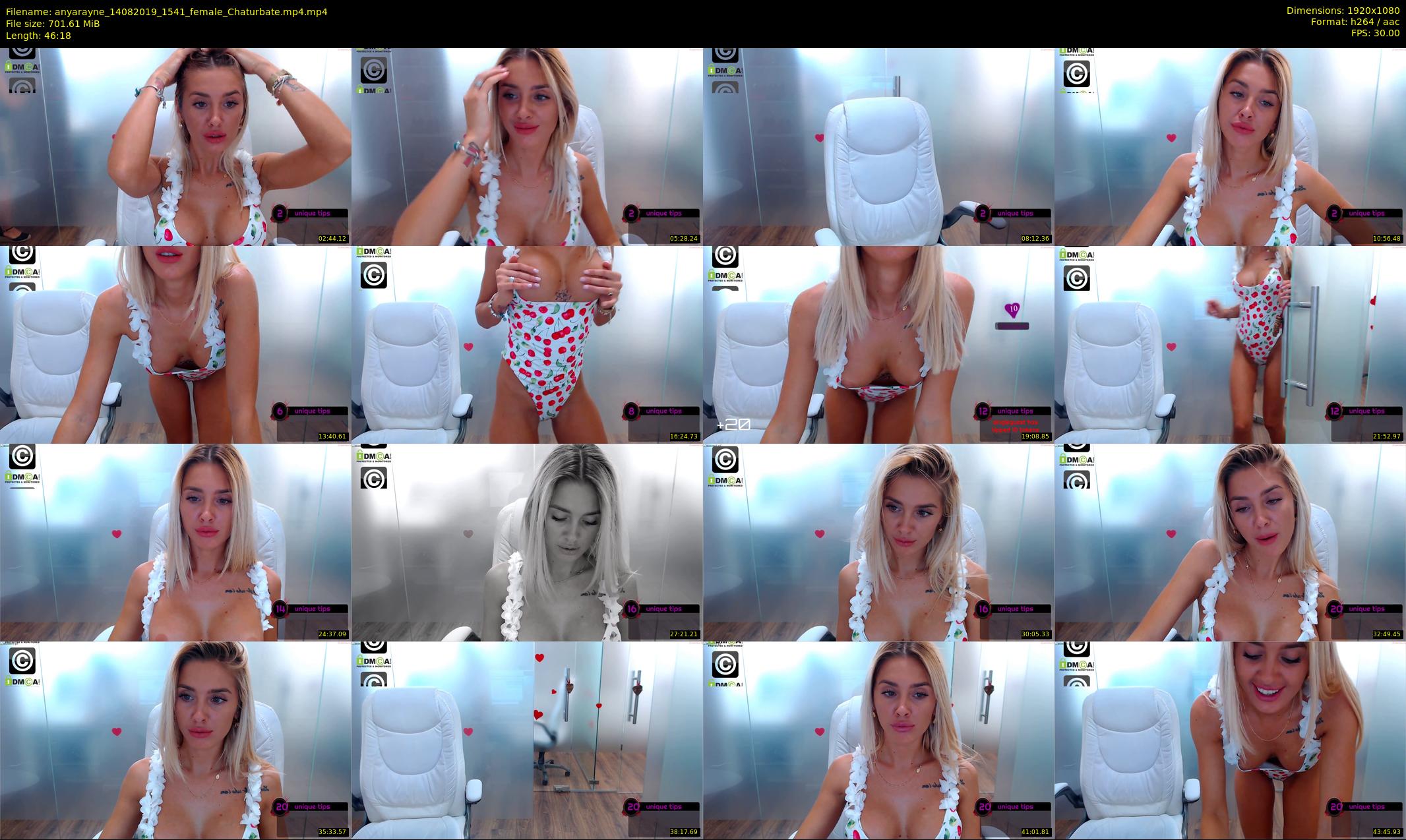 anyarayne — 47 minute Chaturbate female cam show recording, 1080p, Aug 14, 2019