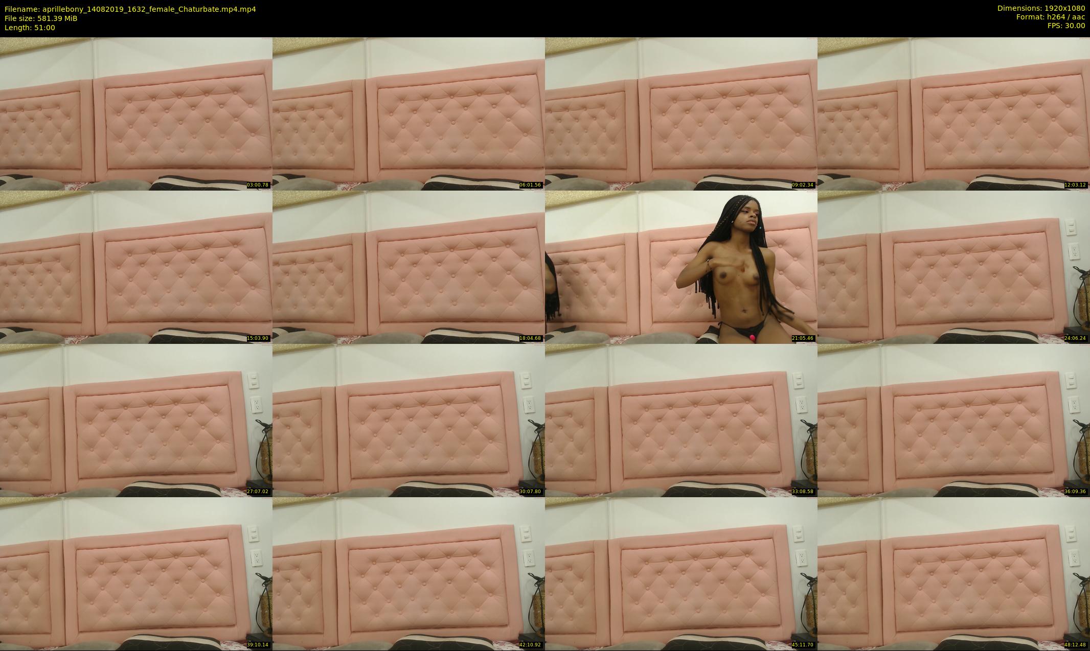 aprillebony — 51 minute Chaturbate female cam show recording, 1080p, Aug 14, 2019