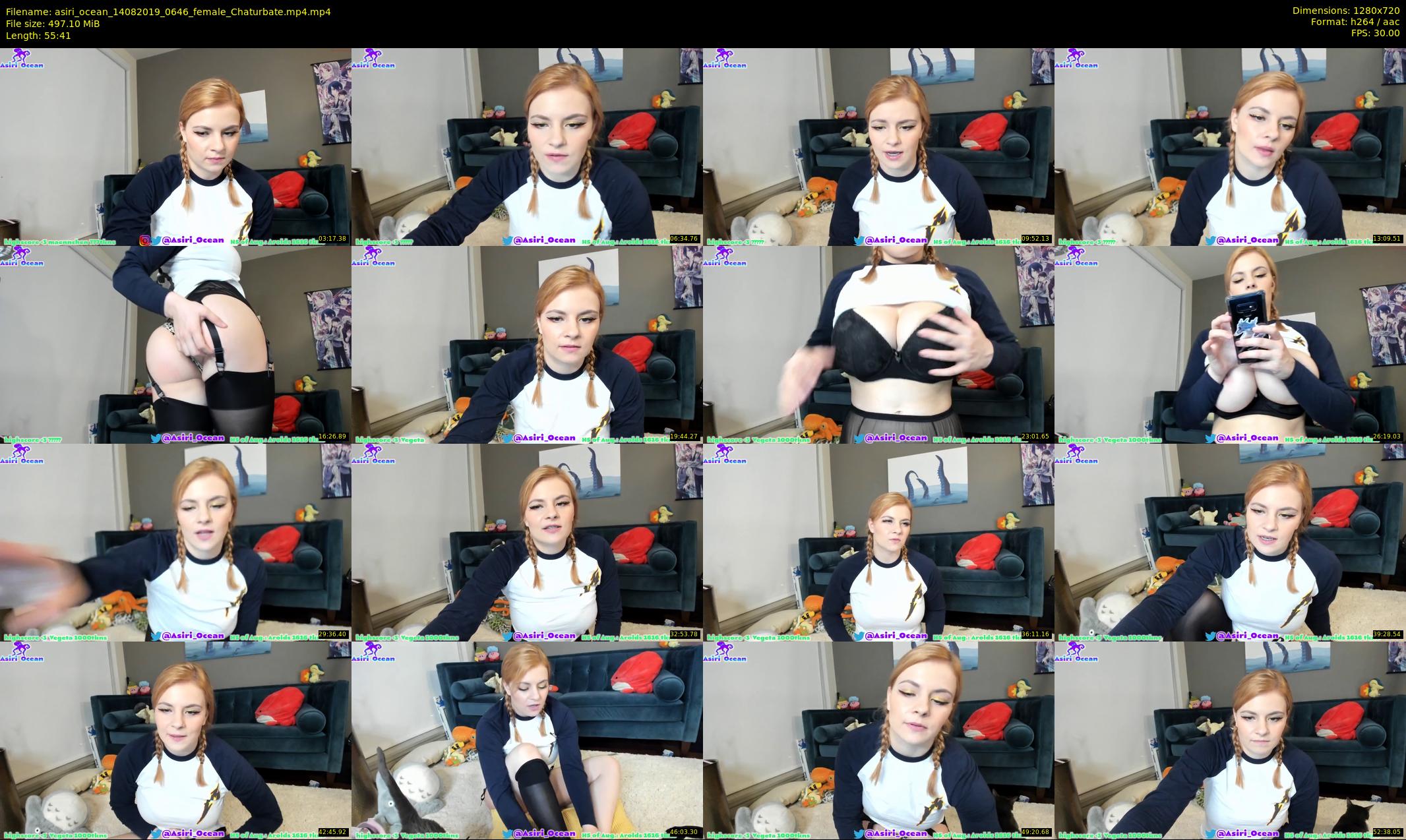 asiri_ocean — 56 minute Chaturbate female cam show recording, 720p, Aug 14, 2019