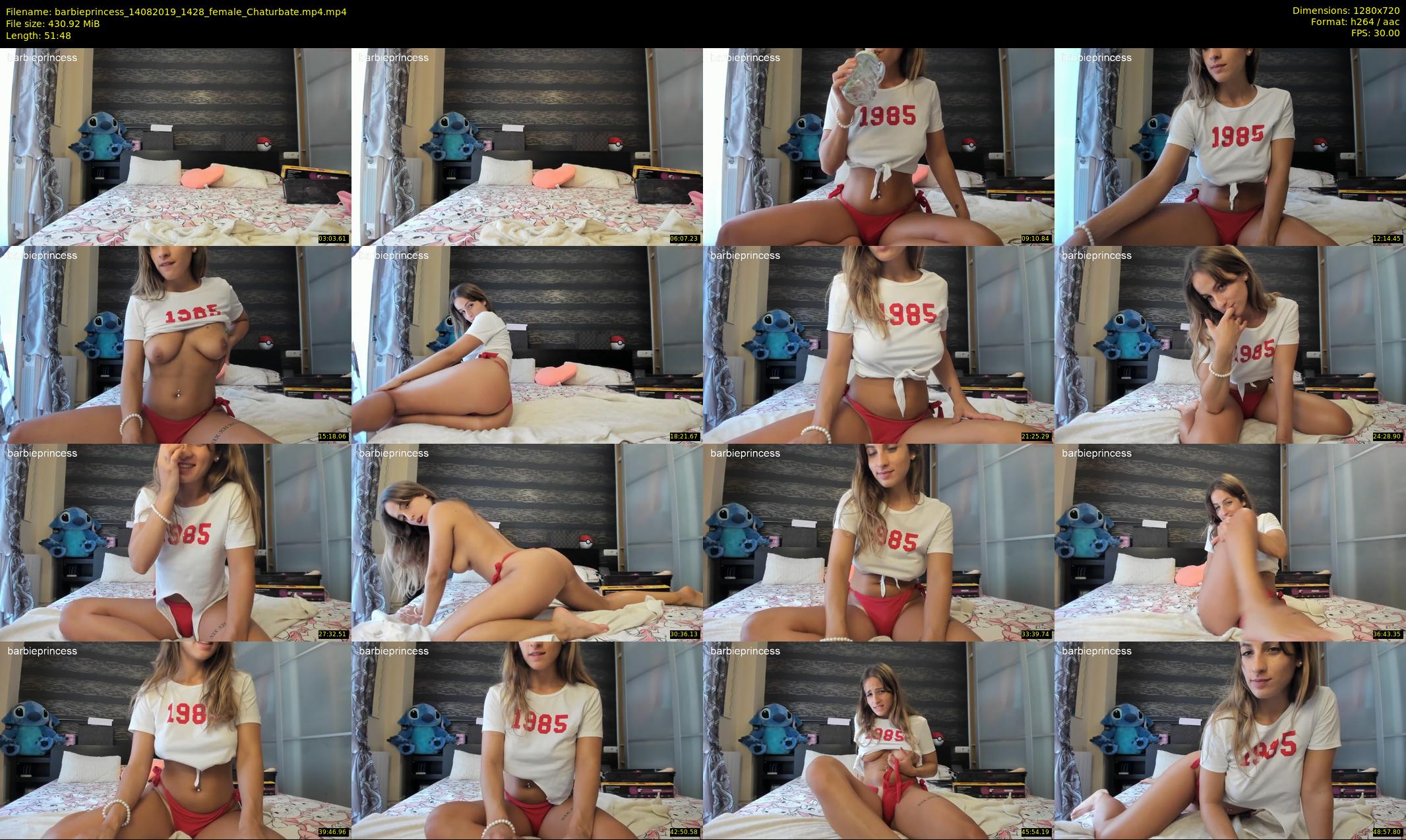 barbieprincess — 52 minute Chaturbate female cam show recording, 720p, Aug 14, 2019