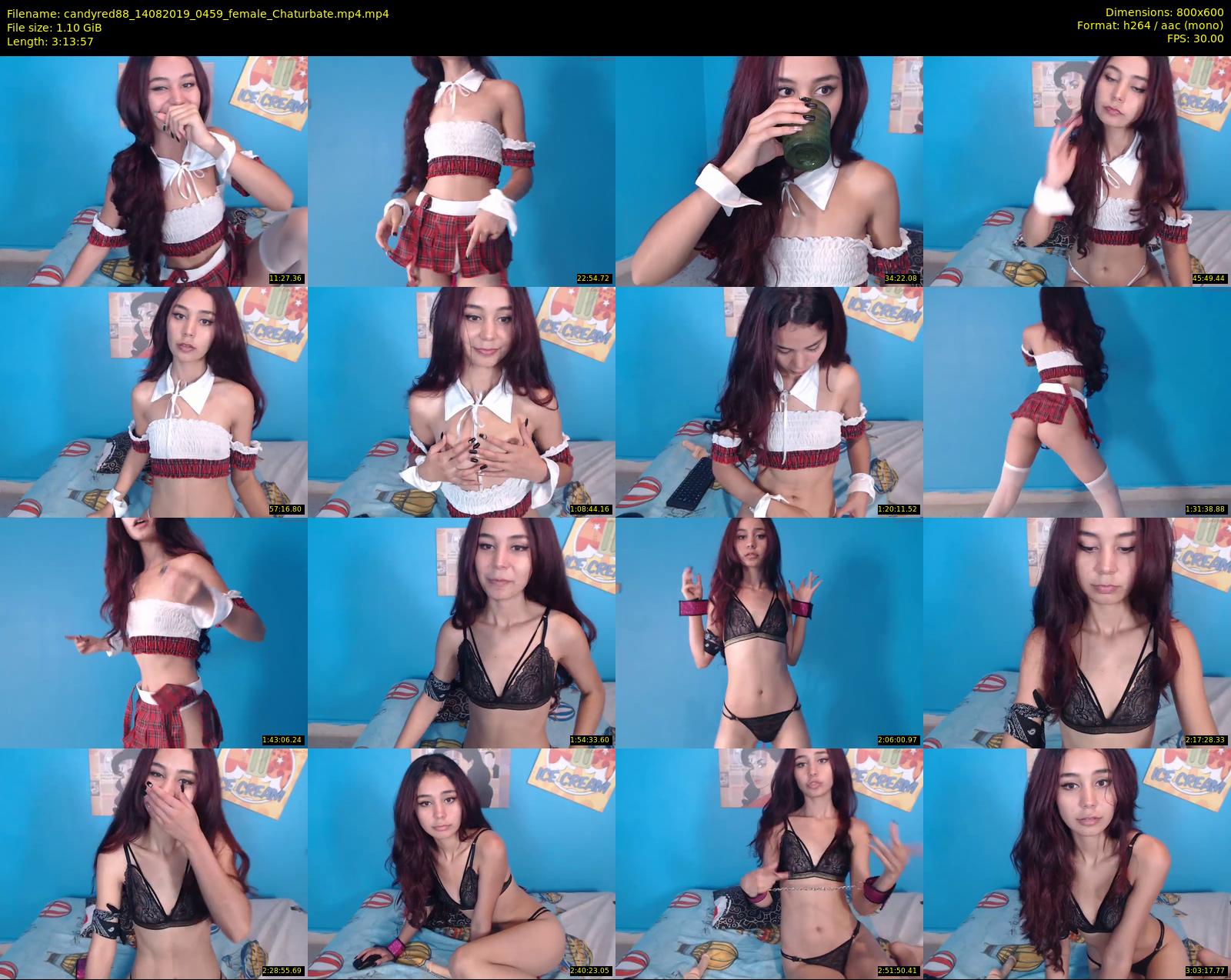 candyred88 — 194 minute Chaturbate female cam show recording, 480p, Aug 14, 2019