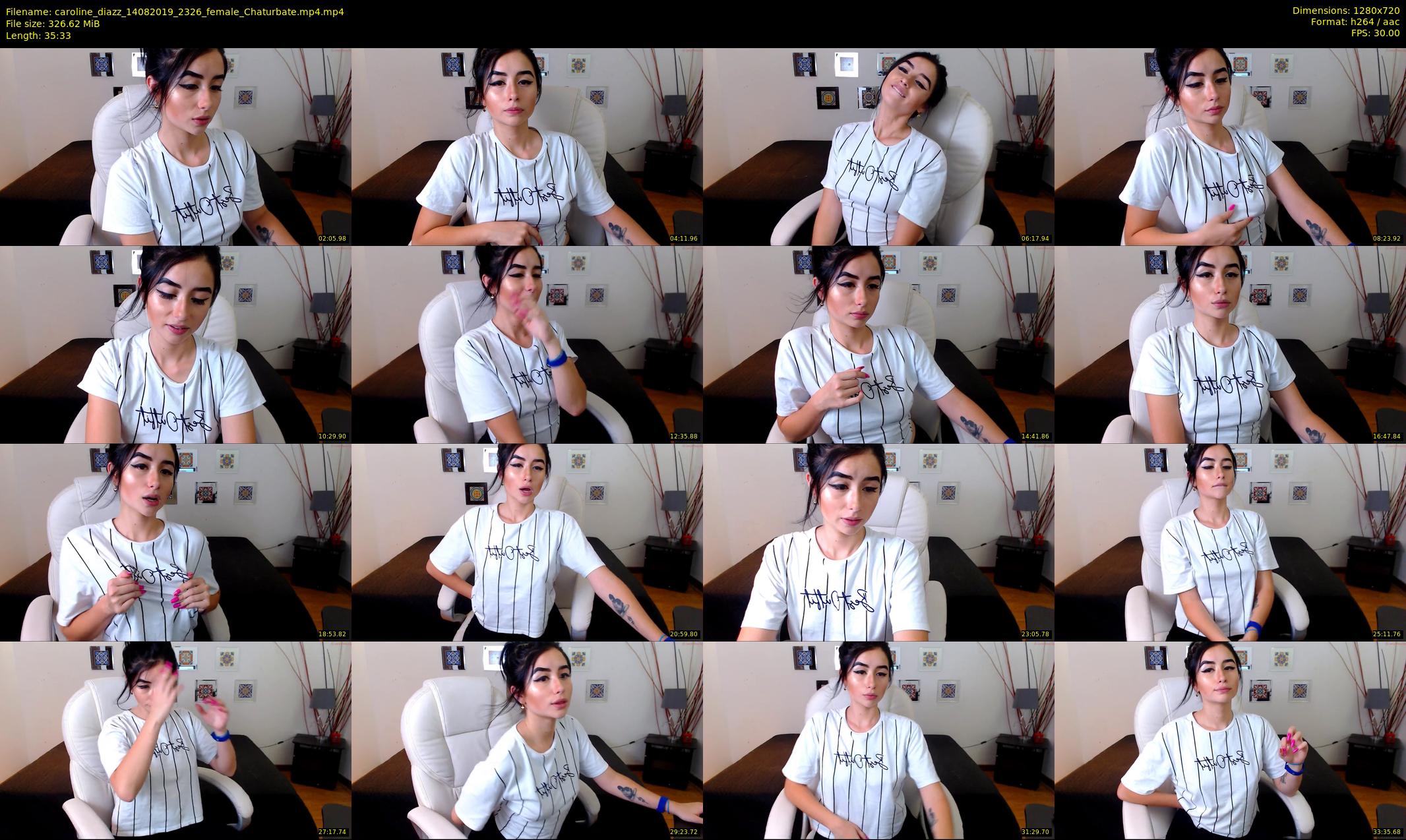 caroline_diazz — 36 minute Chaturbate female cam show recording, 720p, Aug 14, 2019