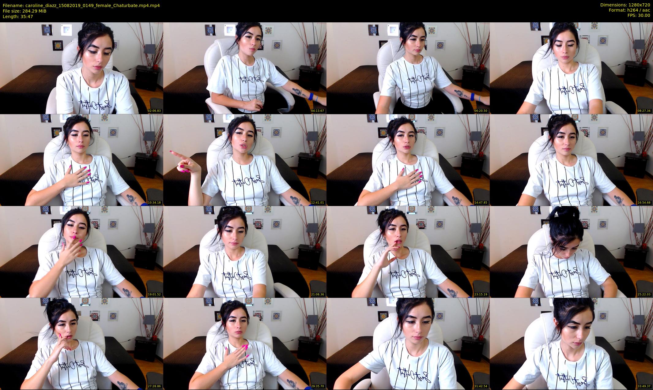 caroline_diazz — 36 minute Chaturbate female cam show recording, 720p, Aug 15, 2019