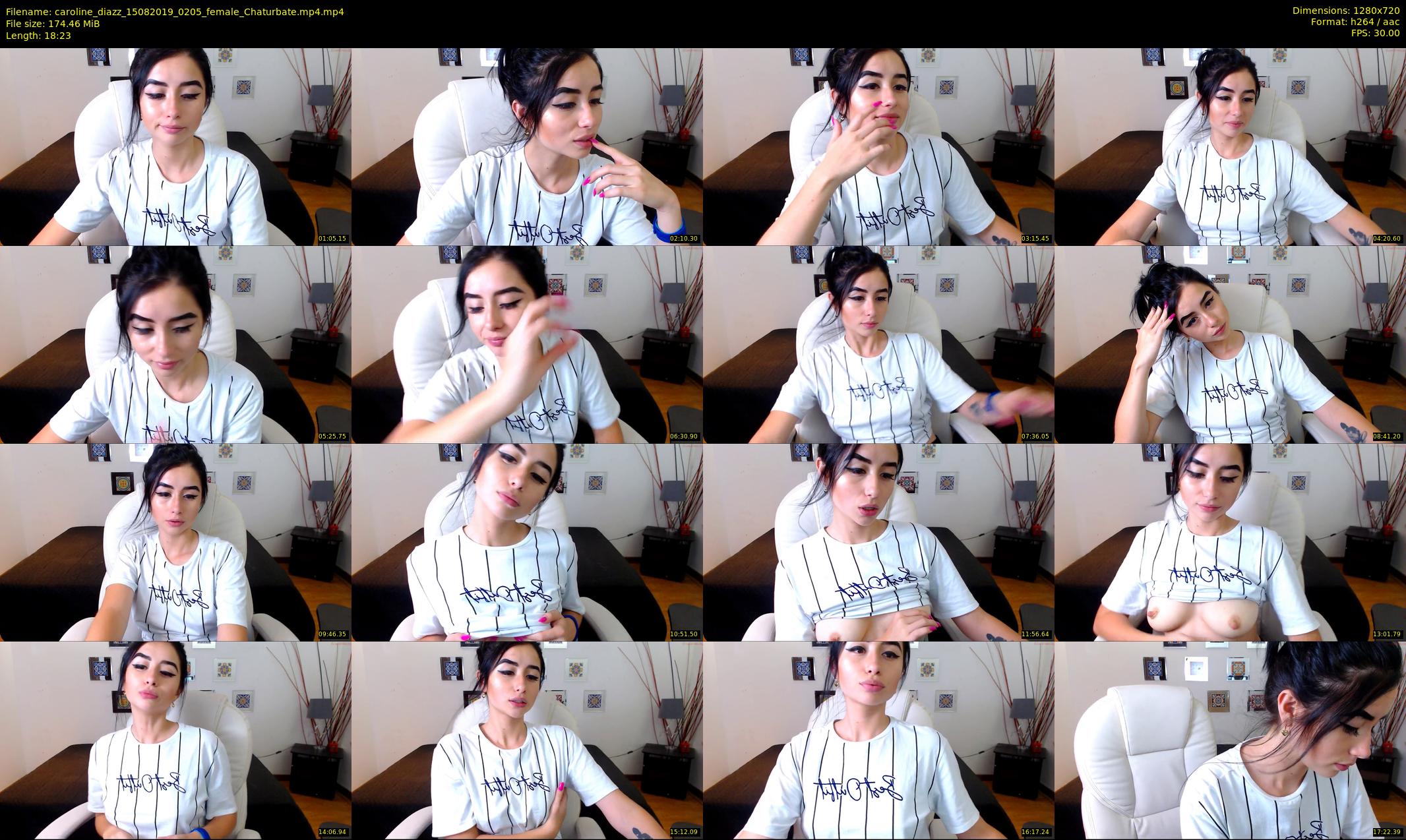caroline_diazz — 19 minute Chaturbate female cam show recording, 720p, Aug 15, 2019