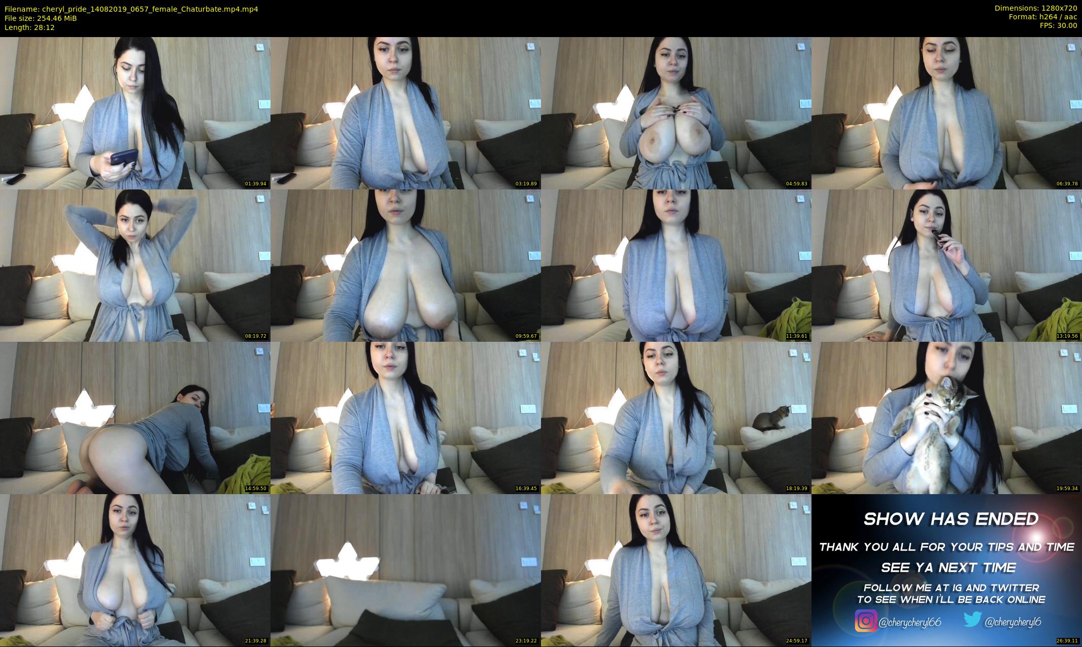 cheryl_pride — 29 minute Chaturbate female cam show recording, 720p, Aug 14, 2019