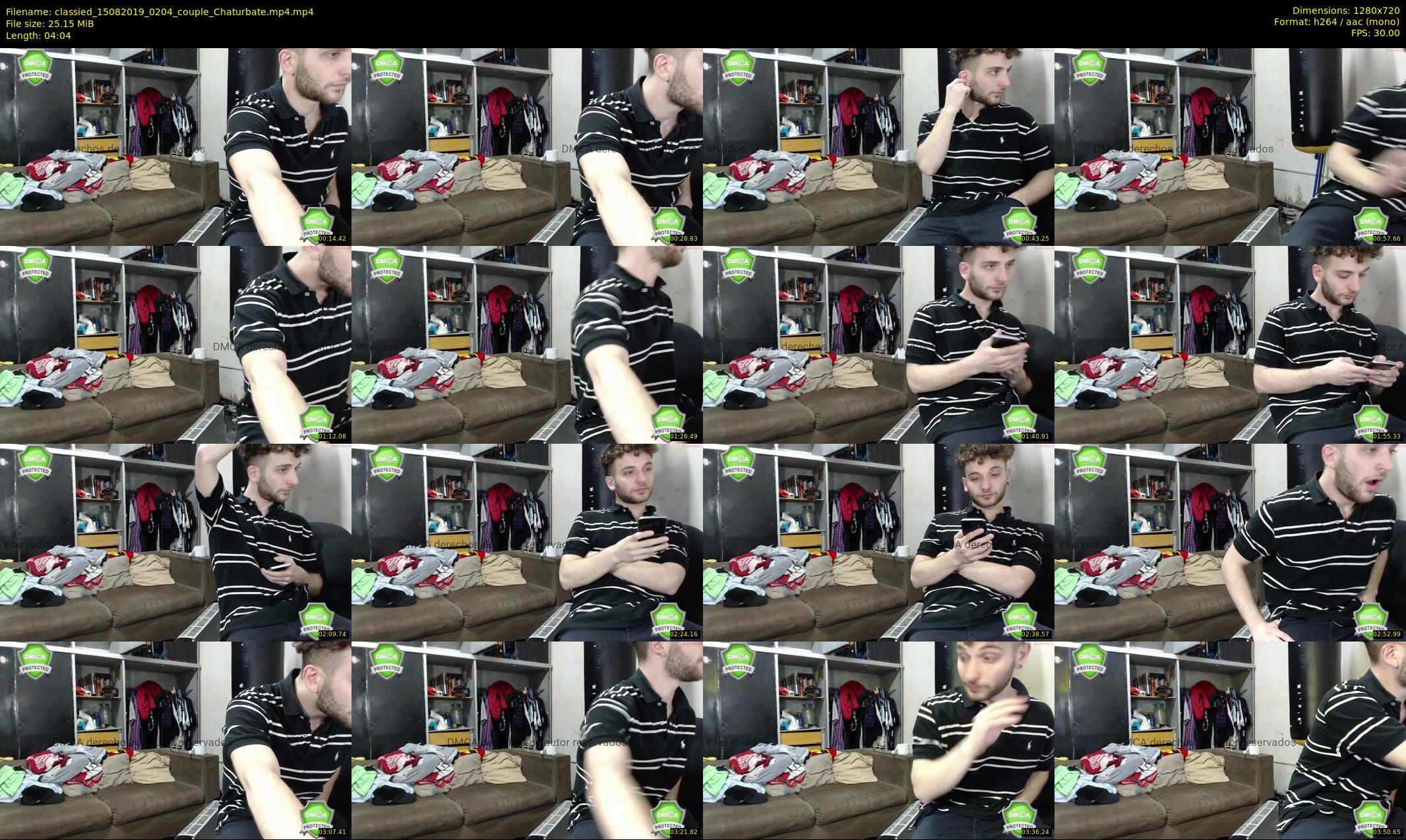 classied — 5 minute Chaturbate male cam show recording, 720p, Aug 15, 2019