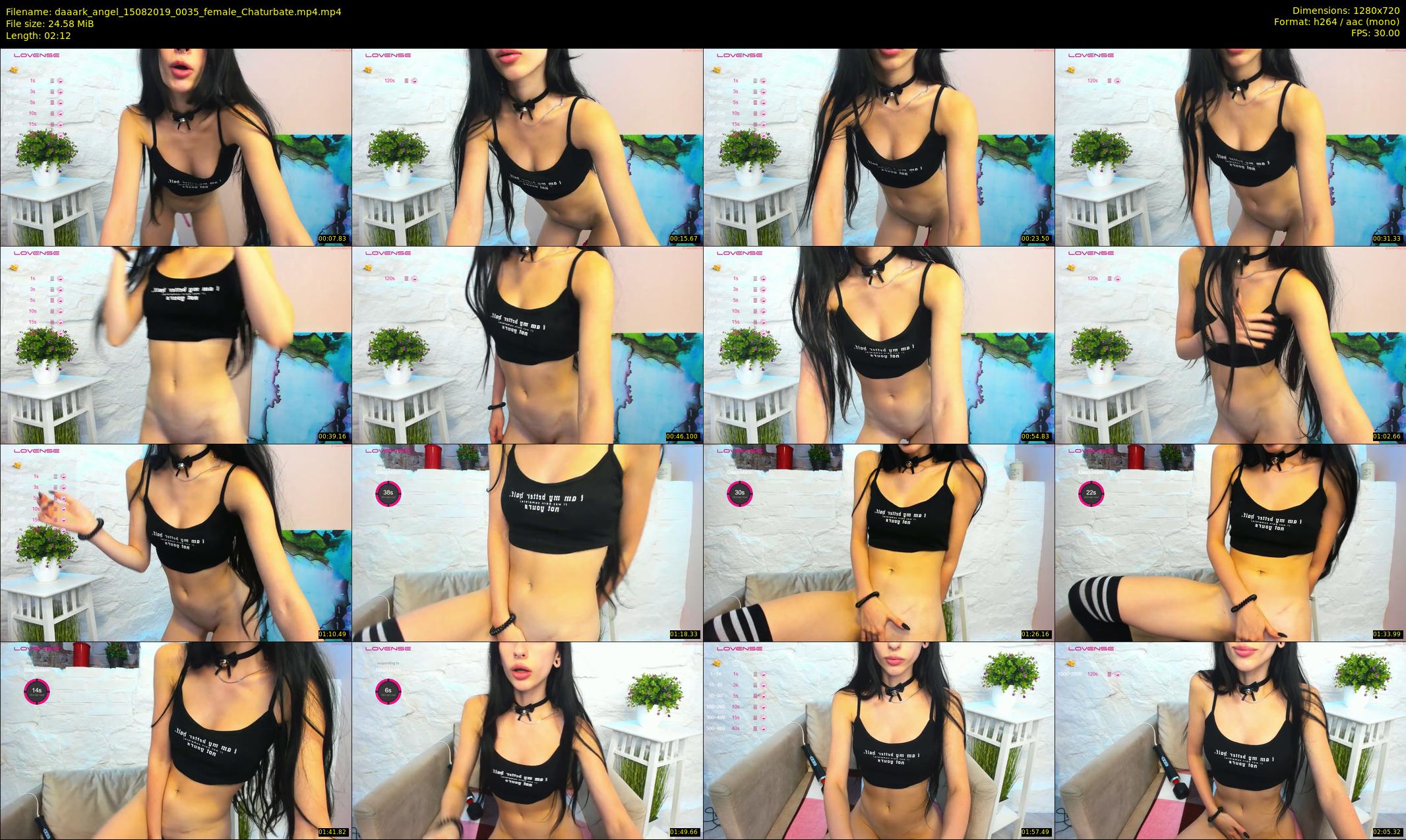 daaark_angel — 3 minute Chaturbate female cam show recording, 720p, Aug 15, 2019