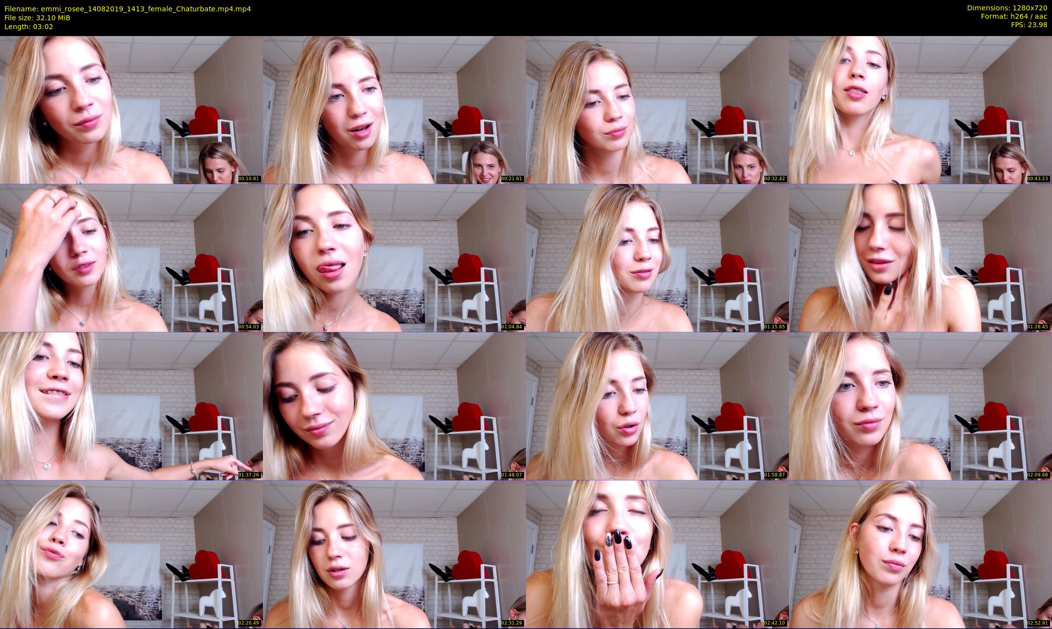 emmi_rosee — 4 minute Chaturbate female cam show recording, 720p, Aug 14, 2019