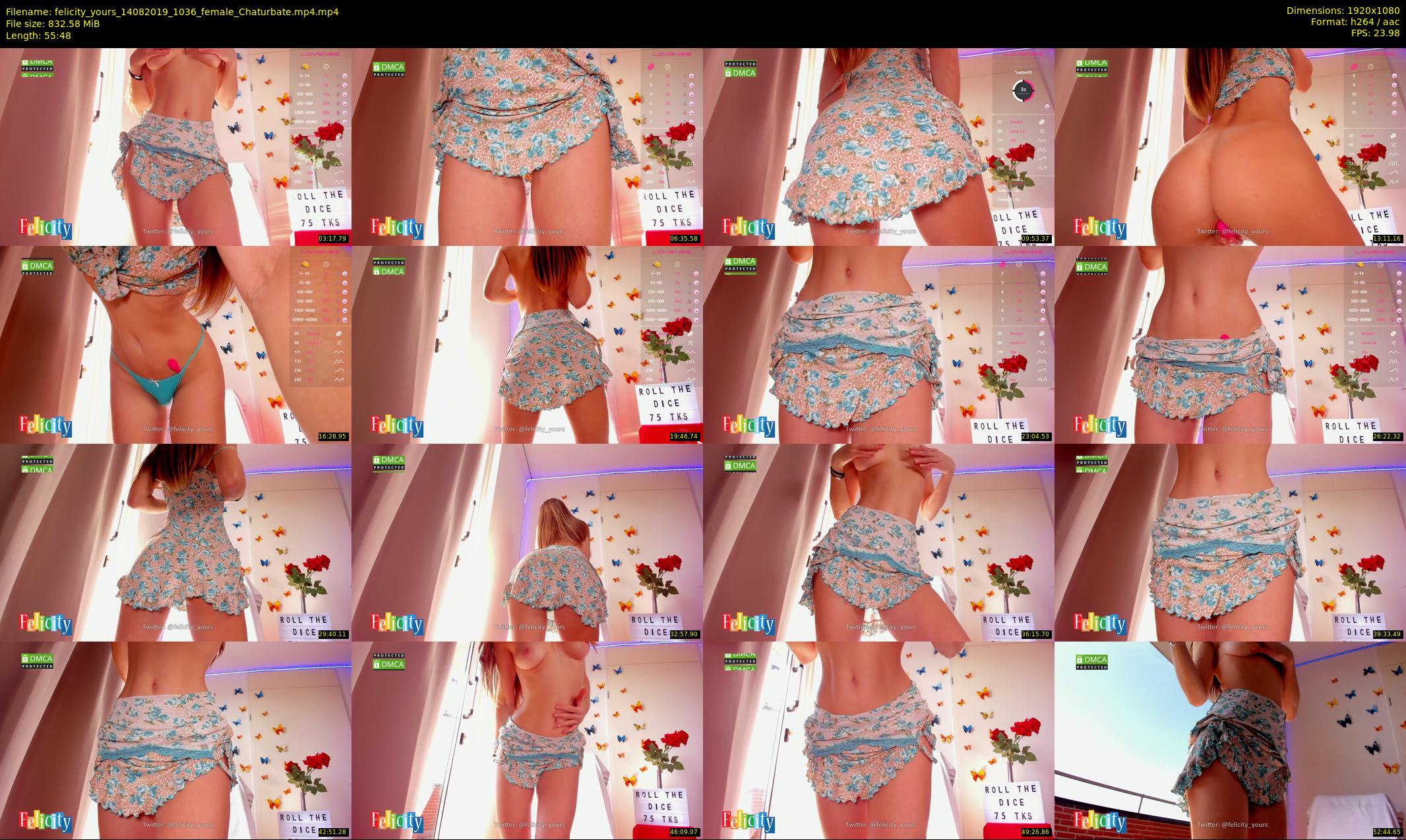 felicity_yours — 56 minute Chaturbate female cam show recording, 1080p, Aug 14, 2019