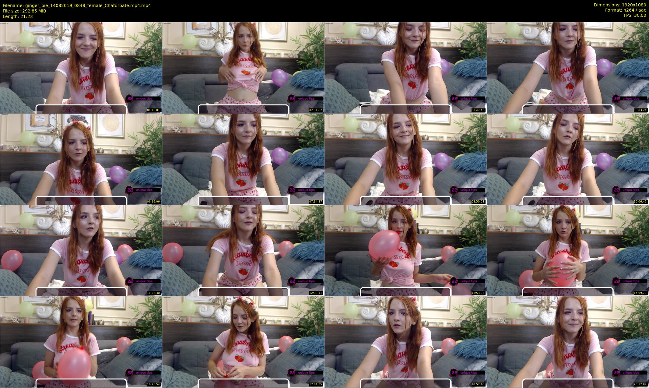 ginger_pie — 22 minute Chaturbate female cam show recording, 1080p, Aug 14, 2019